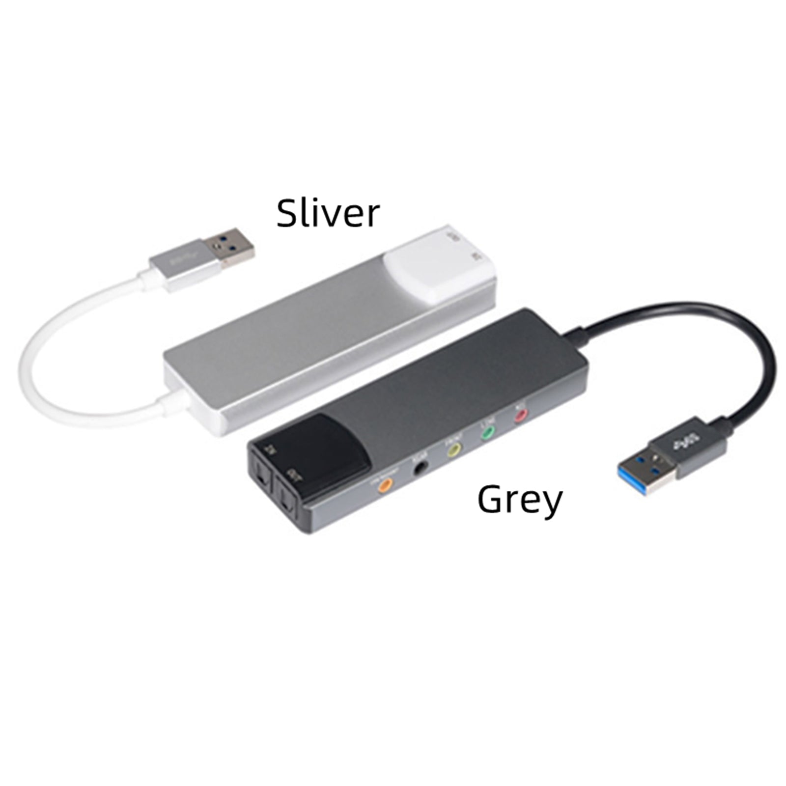 Nouveau Alliage d'aluminium USB Fiber optique SPDIF carte ordinateur externe multifonction