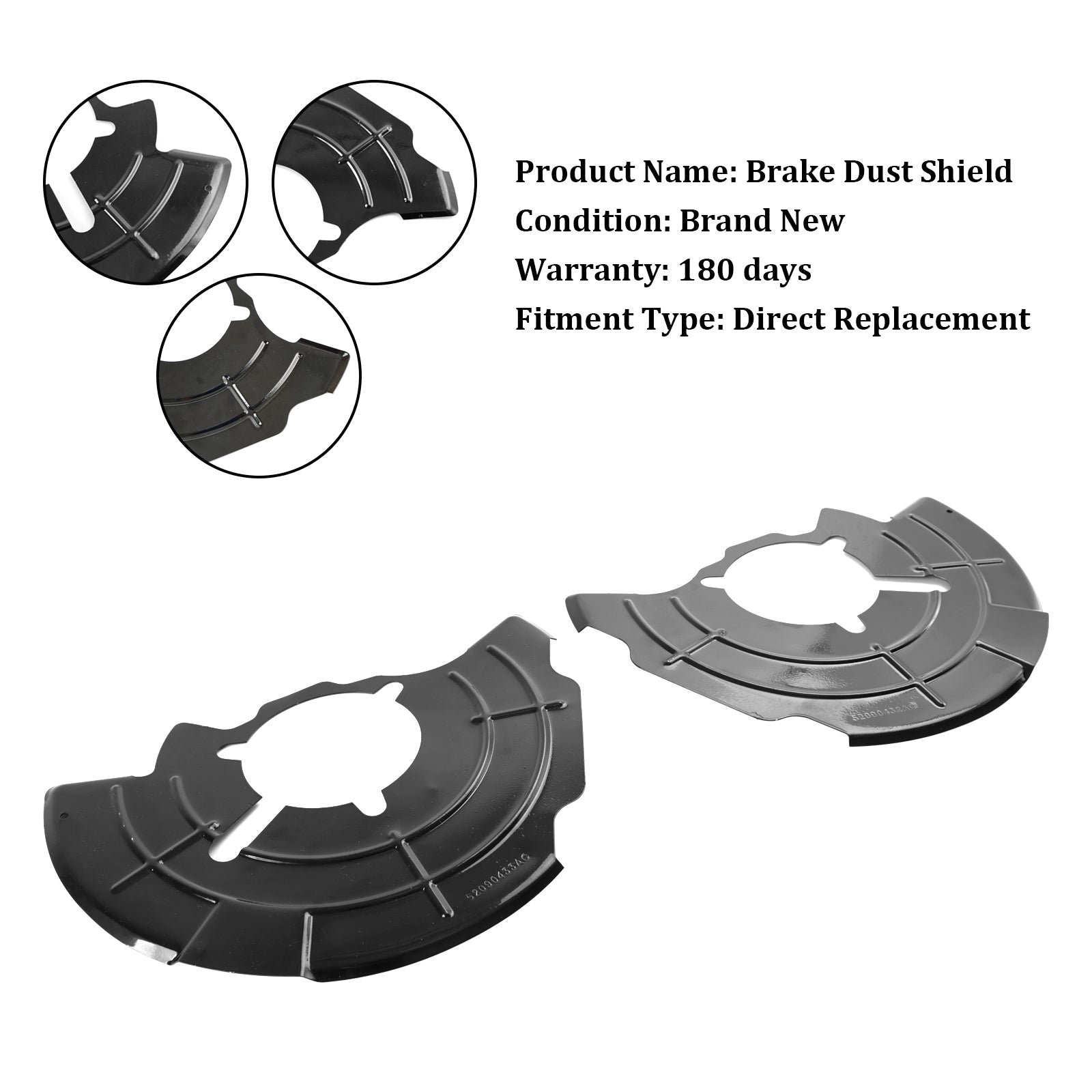 Rechts + links voorrem stofscherm geschikt voor Jeep Grand Cherokee Commander 2005-2010