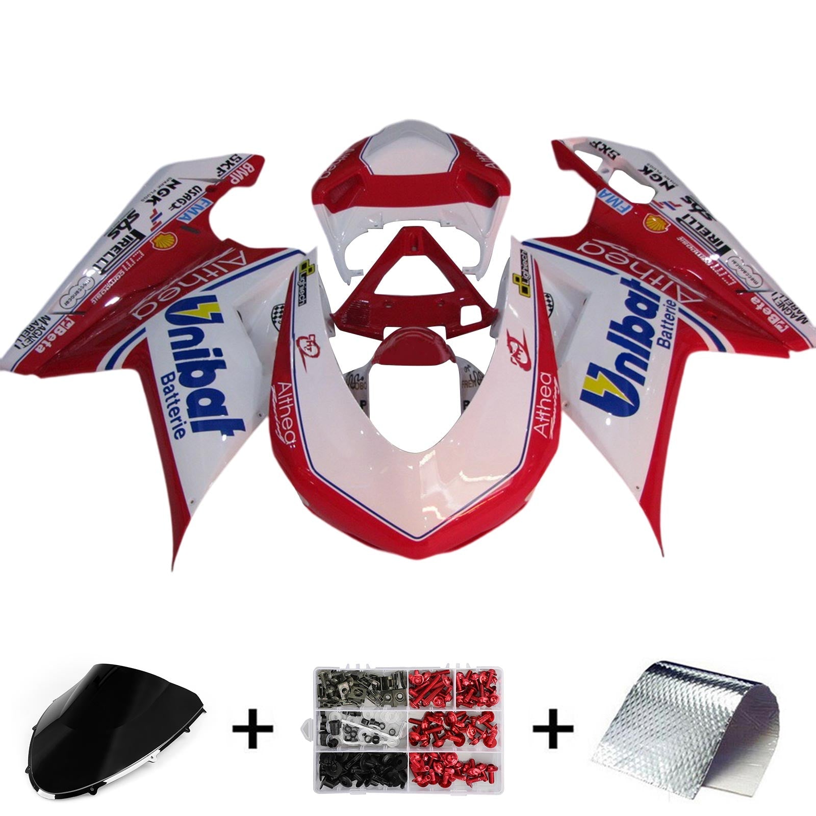 2007-2011 Ducati 1098 1198 848 Kit de carenado Carrocería ABS