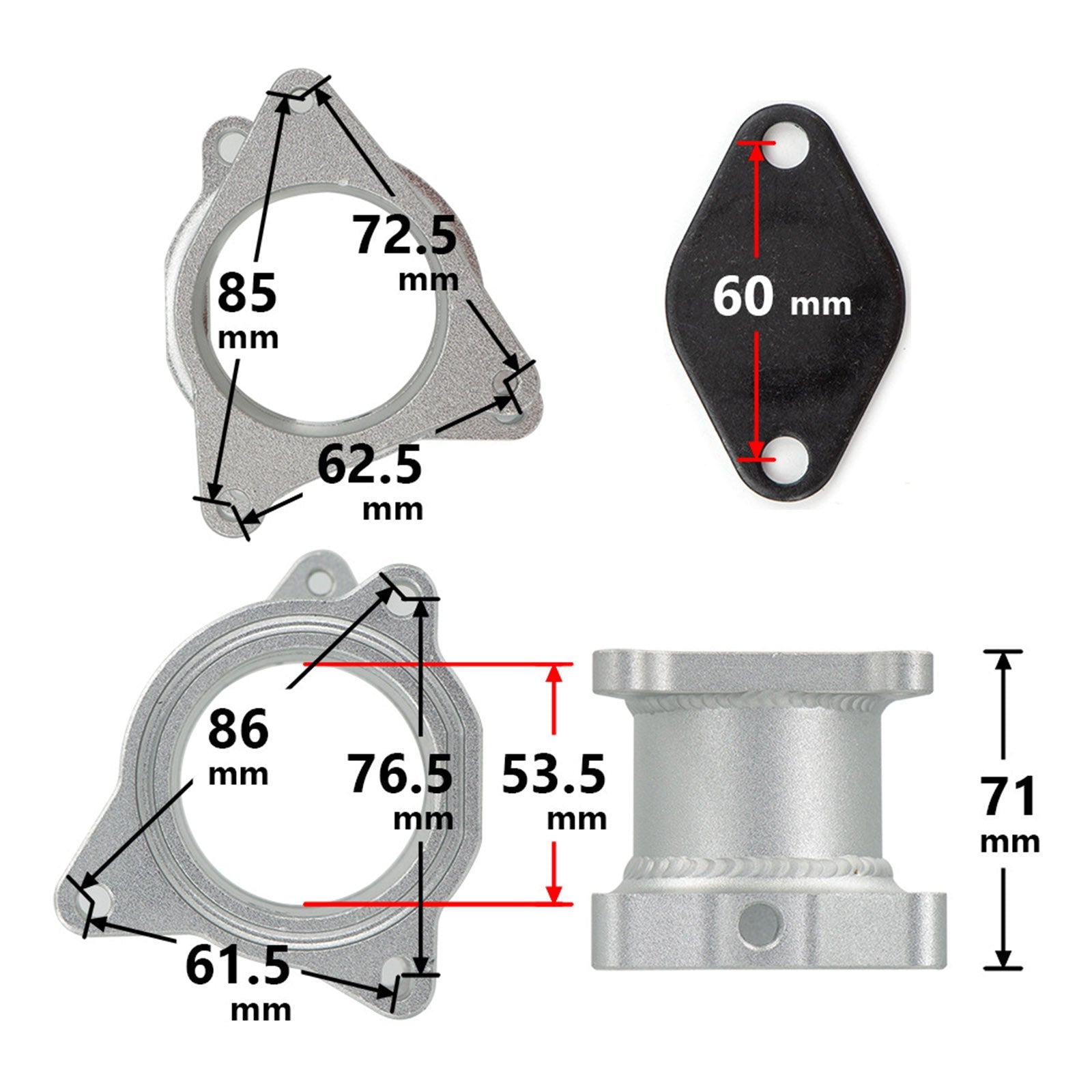 EGR-verwijderkleppijpset voor VW Golf Mk5 Skoda Seat Jetta voor Audi 2.0 Tdi