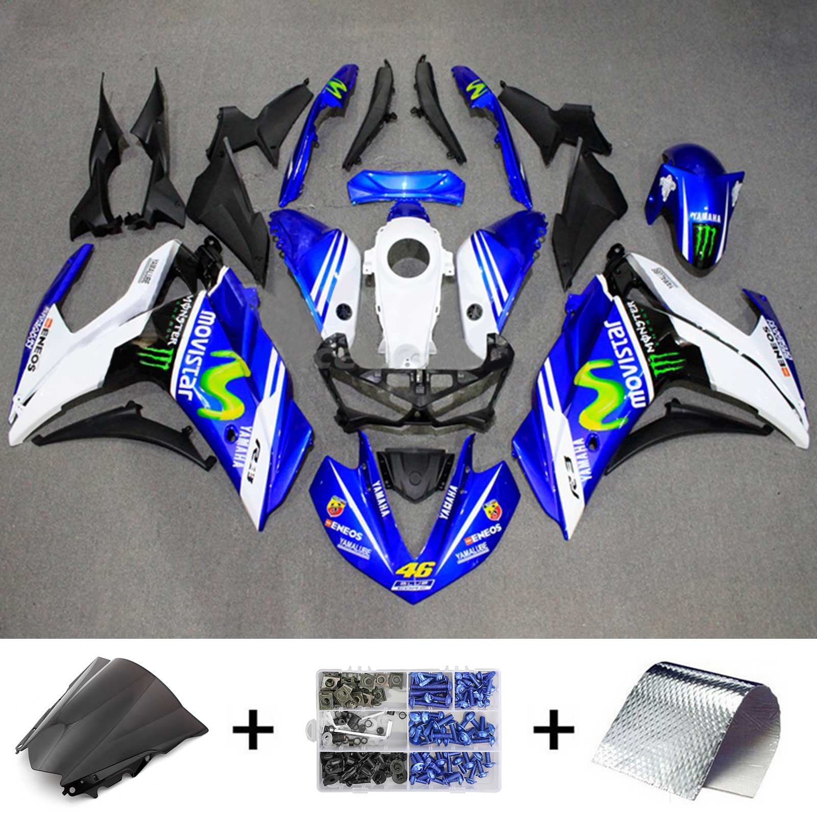 2014-2018 Yamaha YZF-R3 2015-2017 R25 Kit de carénage générique