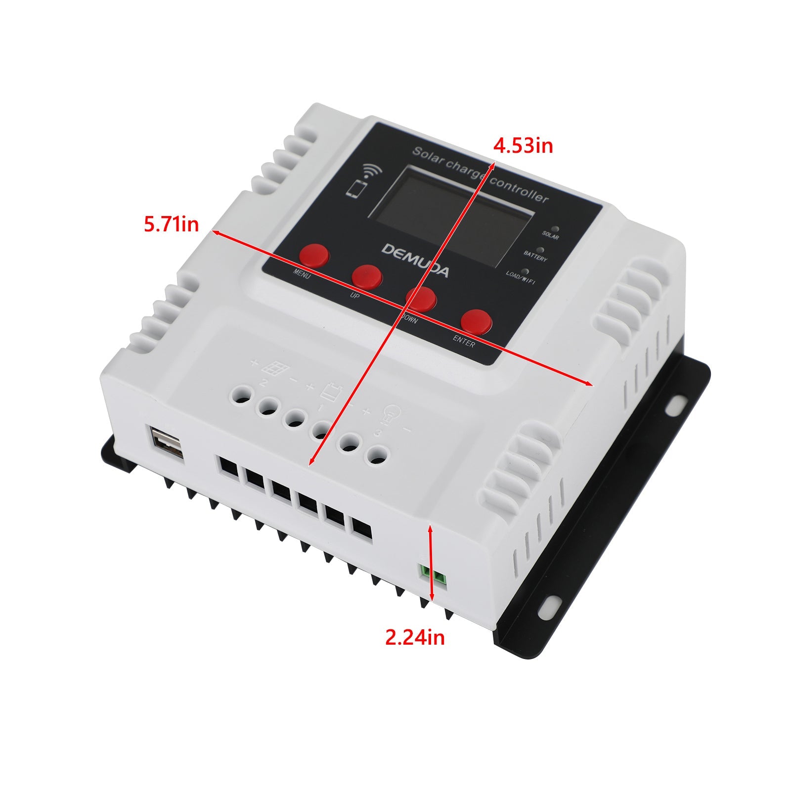 10A-60A 12V 24V 48V Solar Charge Controller With Wifi Monitor PWM LCD Regulator