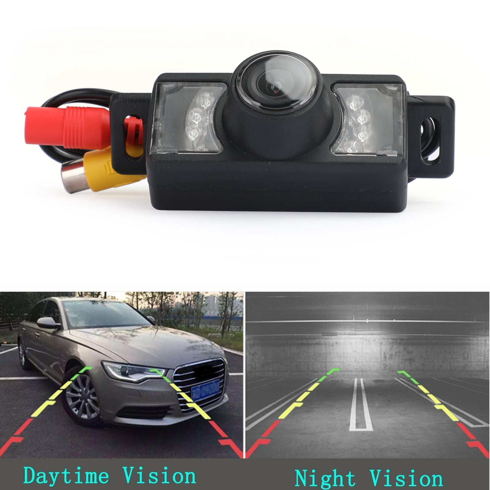 7 HD IR nuit Parking voiture caméra de conduite automatique caméra de secours lumière LED