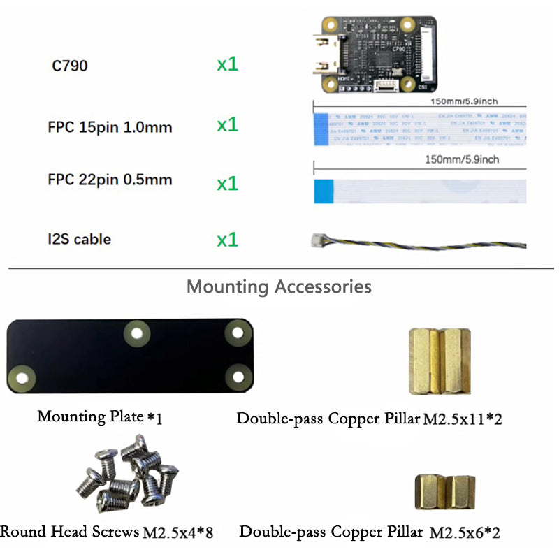 HDMI naar CSI-2 C790 Module HDMI IN naar CSI C0779 Uitbreidingskaart Pikvm