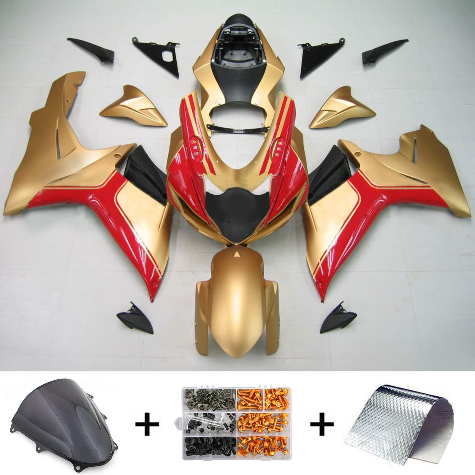 2011-2024 Suzuki GSXR 600/750 K11 Kit de carénage d'injection Amotopart carrosserie plastique ABS #101