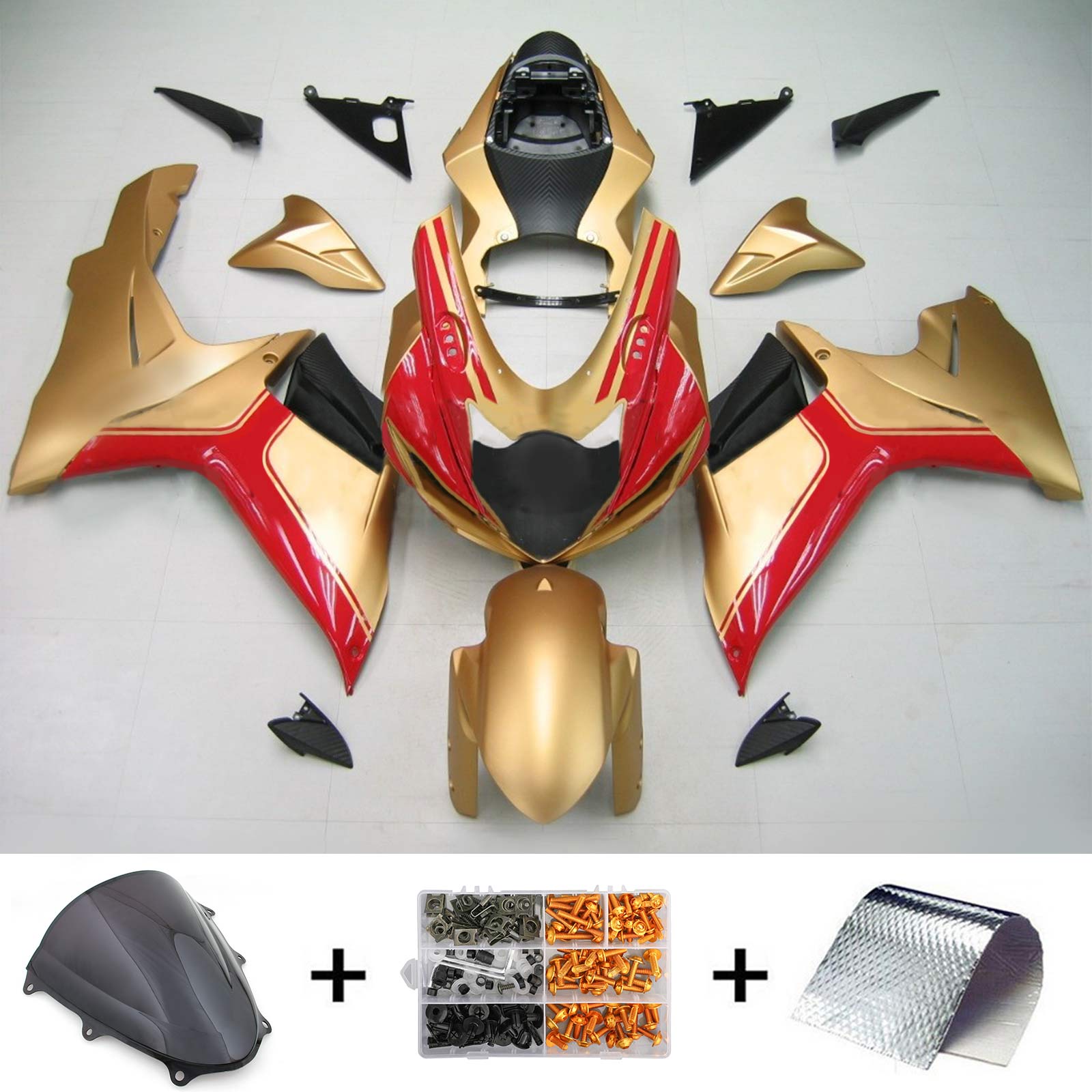 2011-2024 Suzuki GSXR 600/750 K11 Amotopart Injeksjon Fairing Kit karosseri plast ABS #101