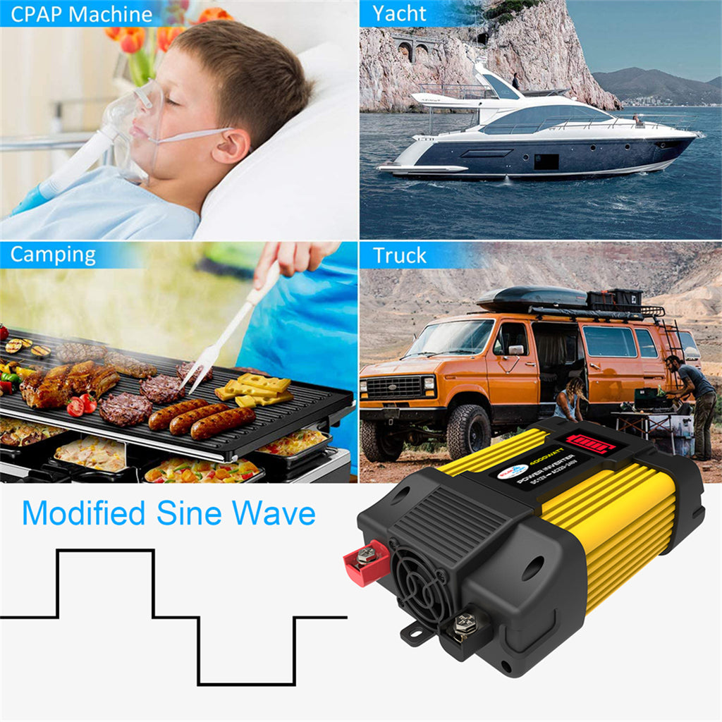 4000W Car Power Pure Sine Wave Inverter w LED Display DC 12V To AC 220V Inverter