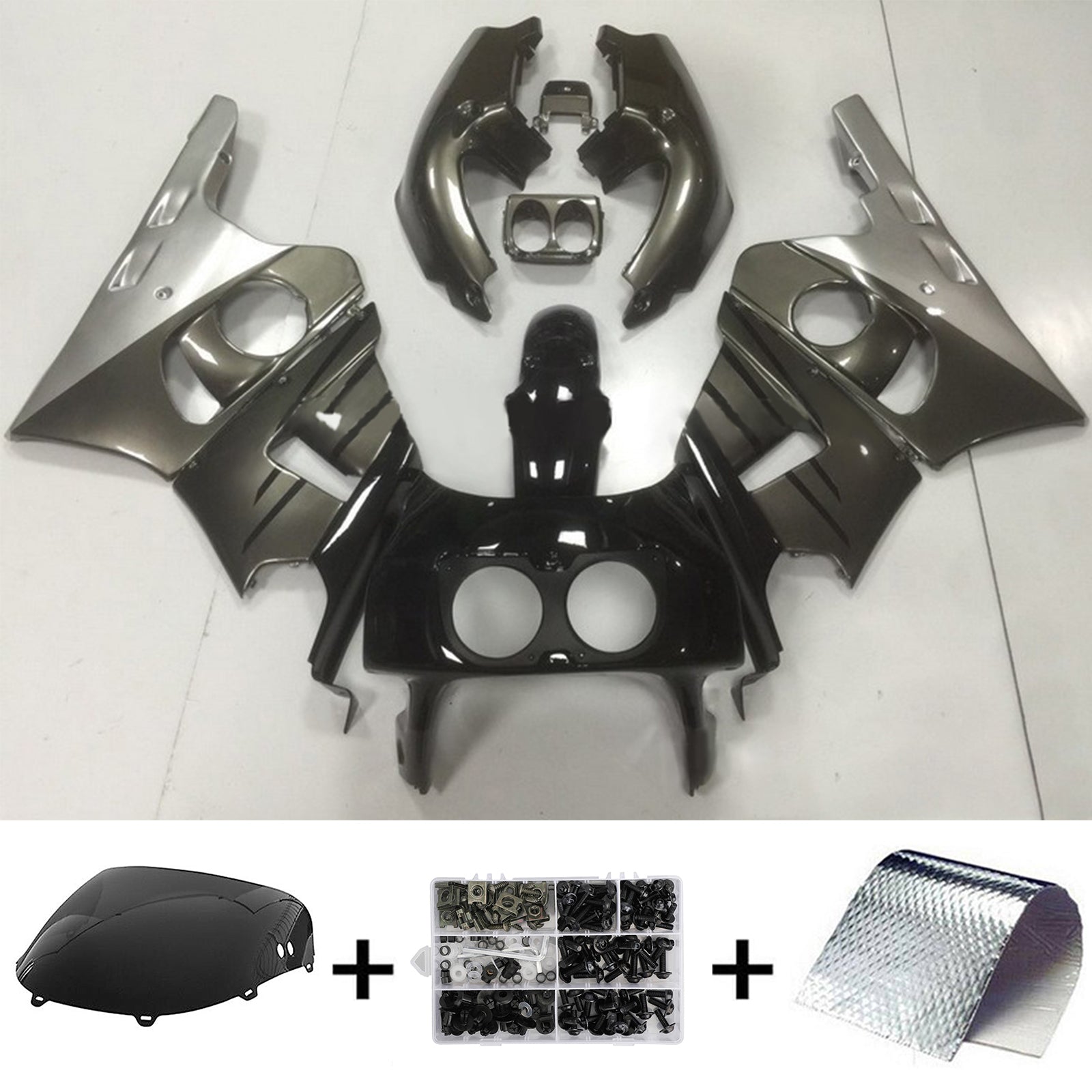 1990-1999 Honda CBR400RR NC29 Kit de carénage d'injection Amotopart carrosserie plastique ABS #101