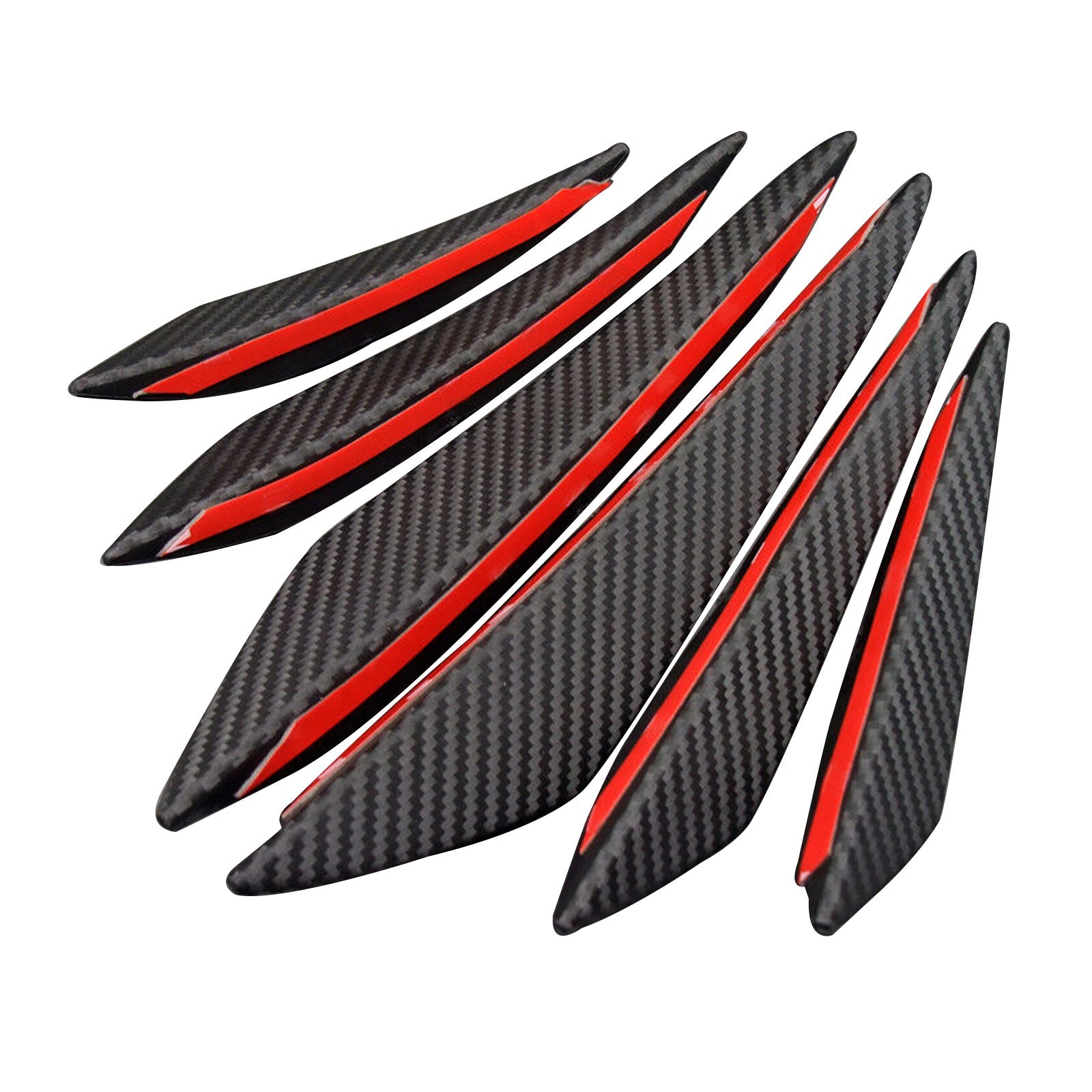 6pcs Universal Car/Auto Front Bumper Fins Spoiler Canards Refit Generic