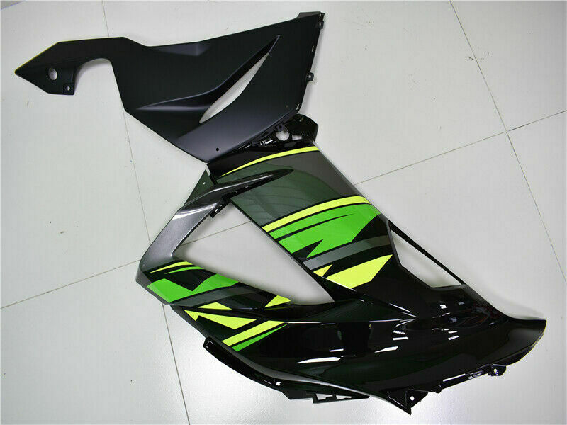 2013-2018 Kawasaki Zx6R Green Black Fairing Kit