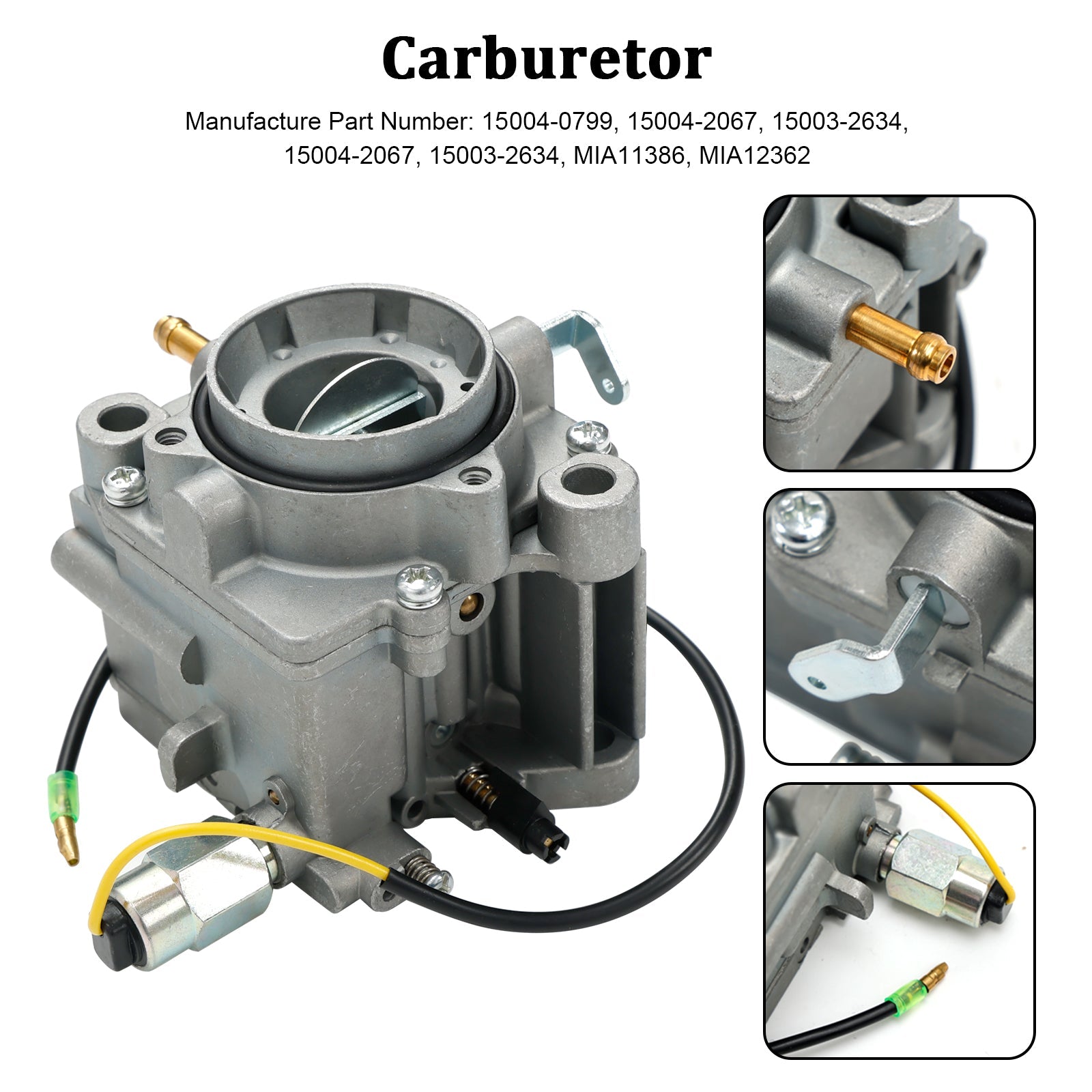 Carburateur 15004-0799 Fit John Deere 425 Fit Kawasaki FD620D MIA11386 MIA12362