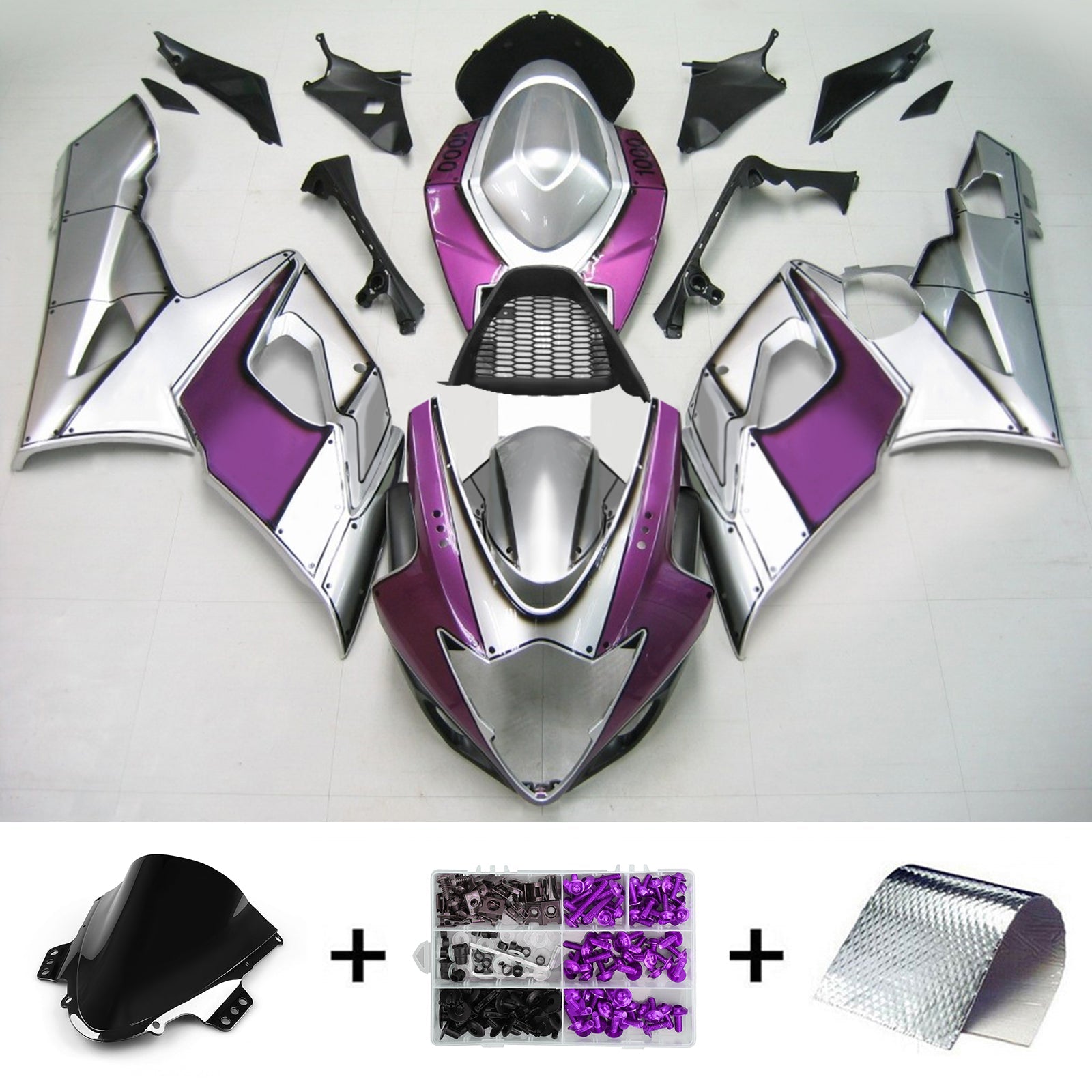2005-2006 Suzuki GSXR1000 K5 Amotopart vstrekovacia kapotaová súprava Kostwork plast ABS #160