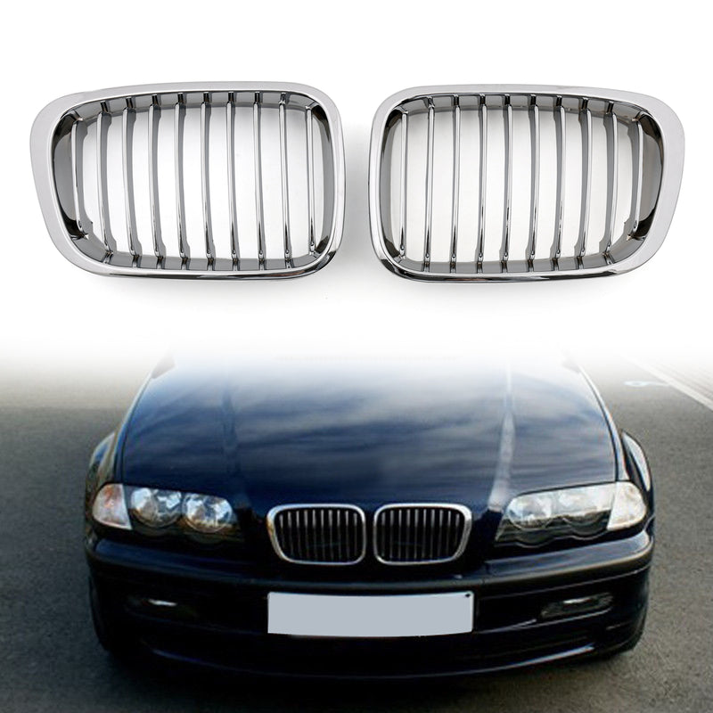 1998-2001 BMW E46 4 Doors 3 Series Car Front Fence Grill Grille Chrome Generic