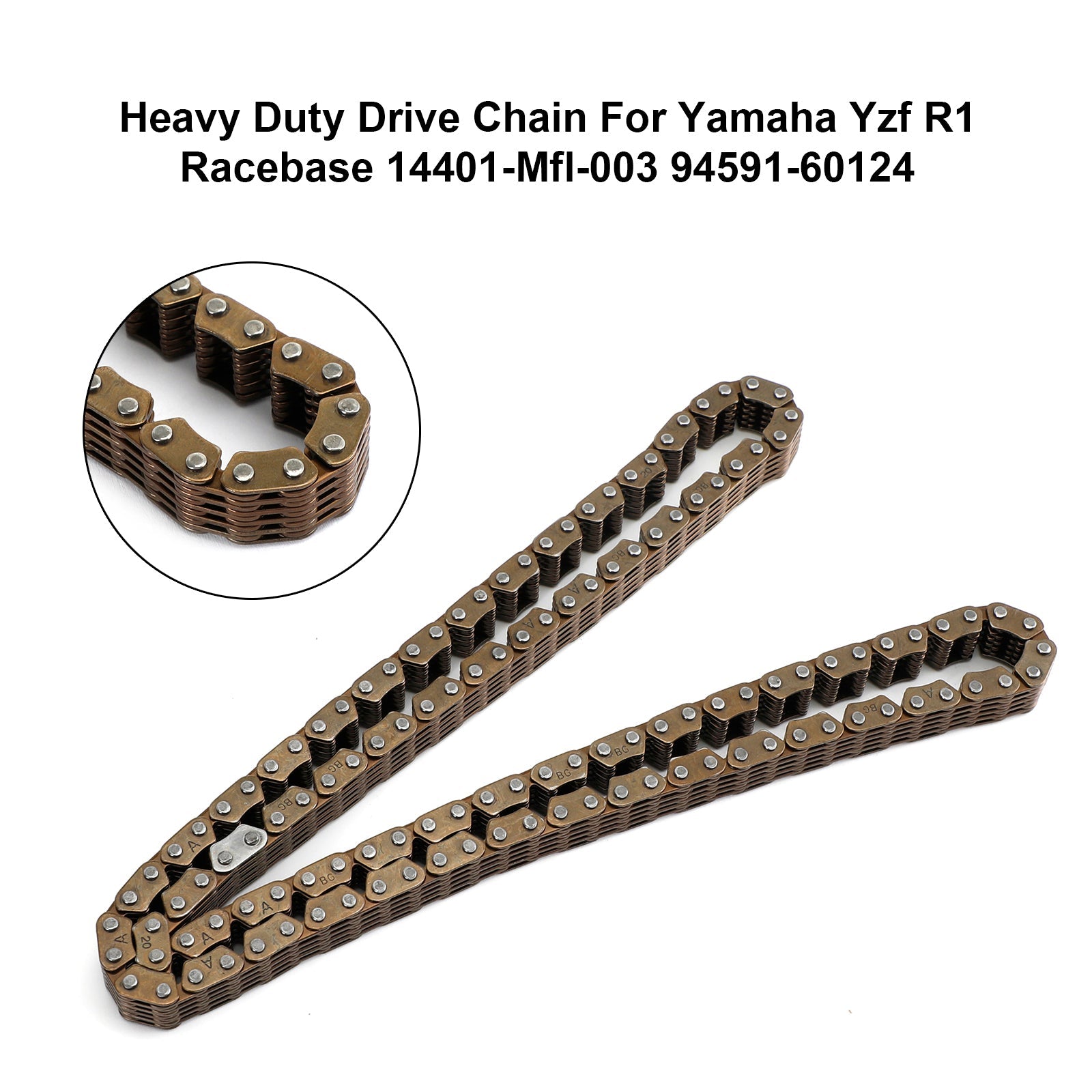 Yamaha Yzf R1 Racebase 14401-Mfl-003 94591-60124 Heavy Timing Drive Chain