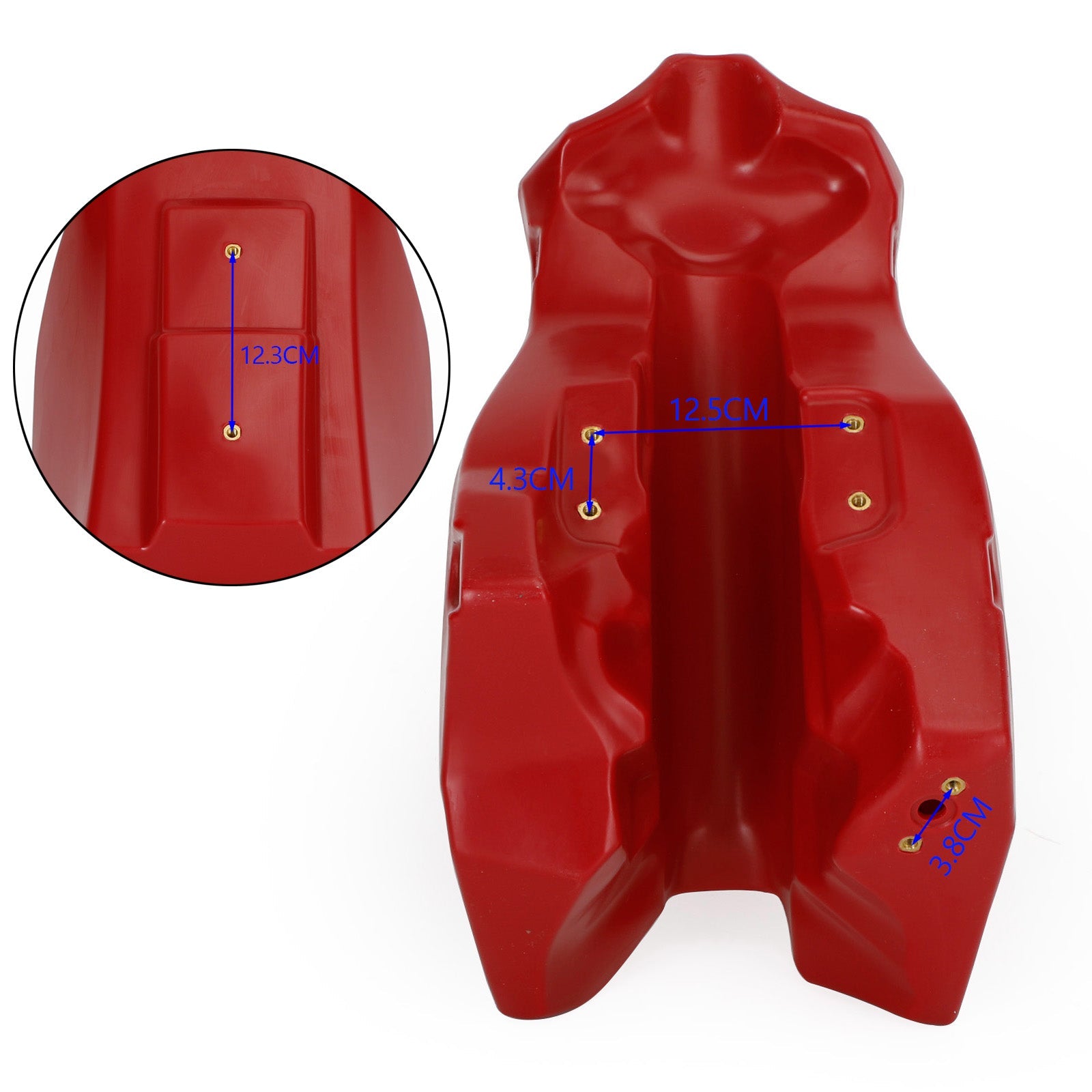 1989-2001 Honda CR500R brandstof-gastank en dop rood 3,6 gal benzinekraanventielset