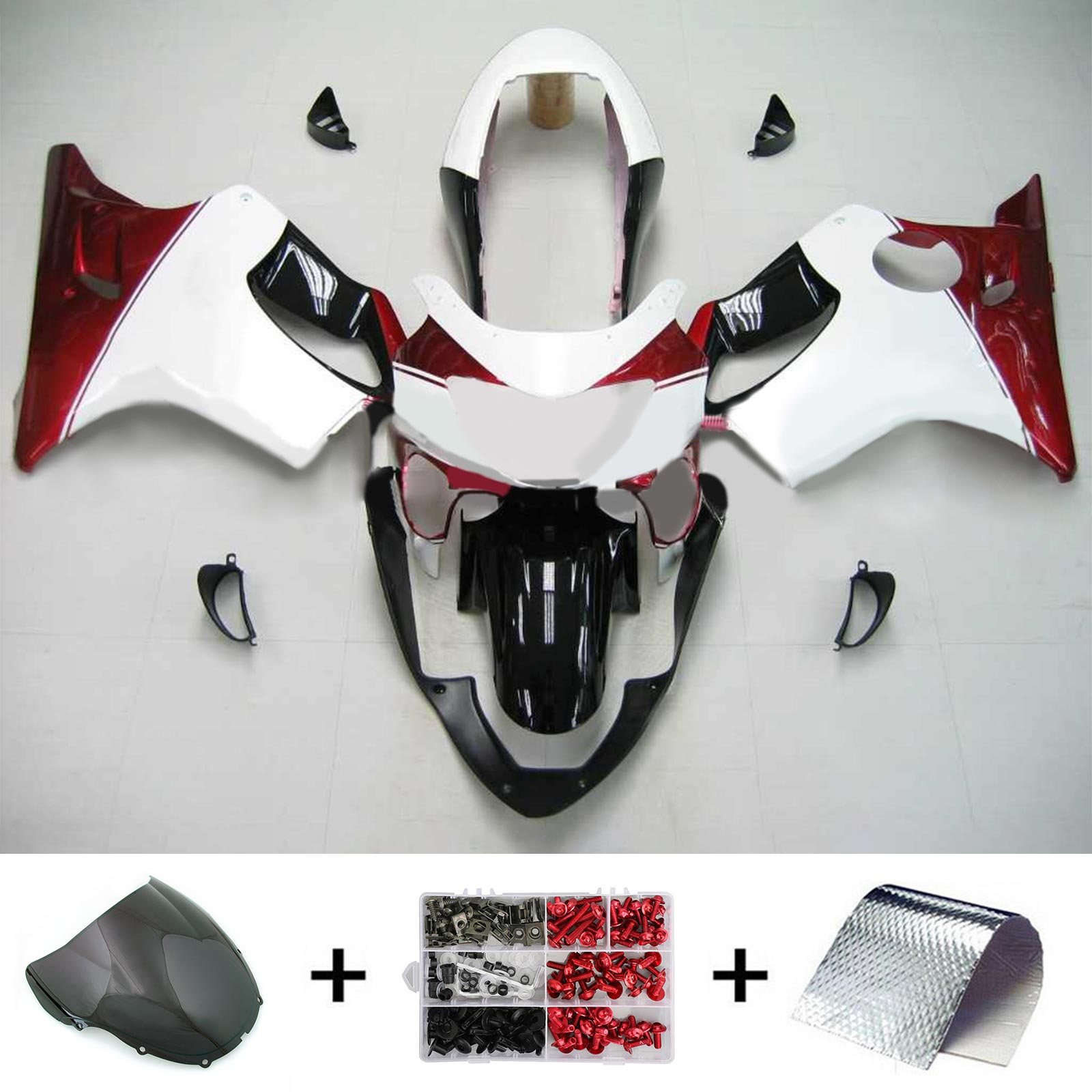 1999-2000 Honda CBR600F4 Kit de carénage d'injection Amotopart carrosserie plastique ABS #117