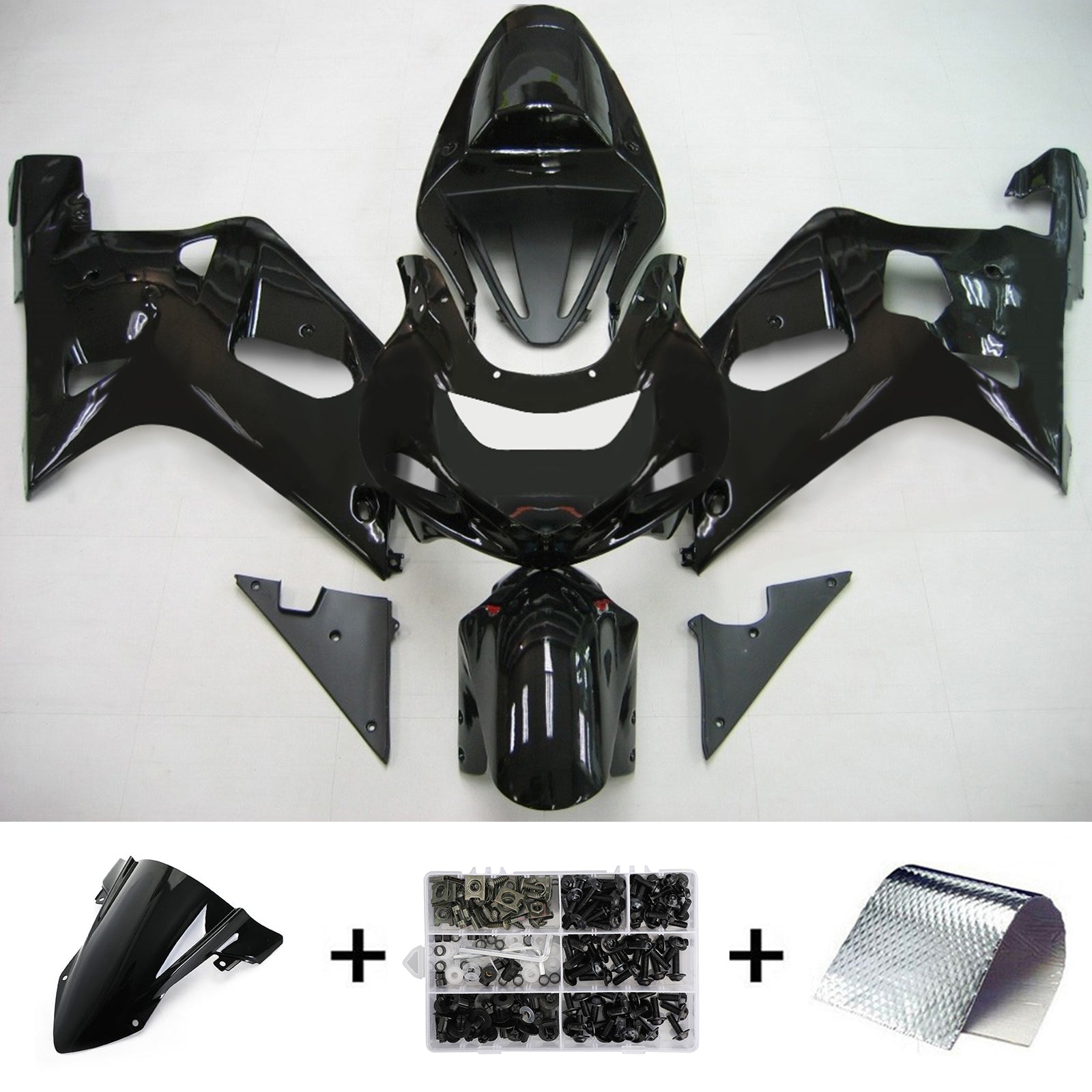 2001-2003 Suzuki GSXR750 K1 Amotopart Kit de carenado de inyección Carrocería Plástico ABS # 114