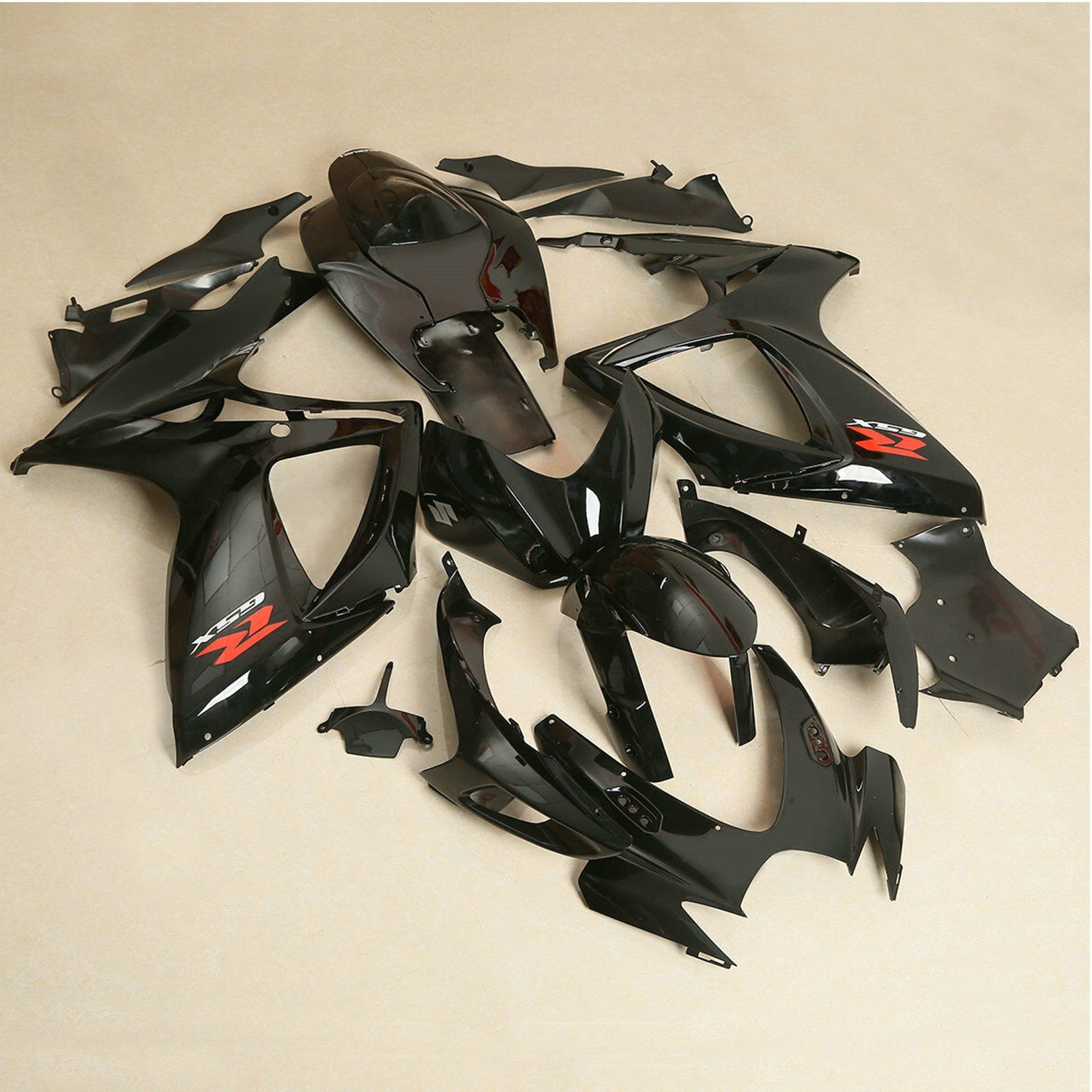 2006-2007 Suzuki GSXR 600 750 Black INJECTION Fairing Bodywork Kit