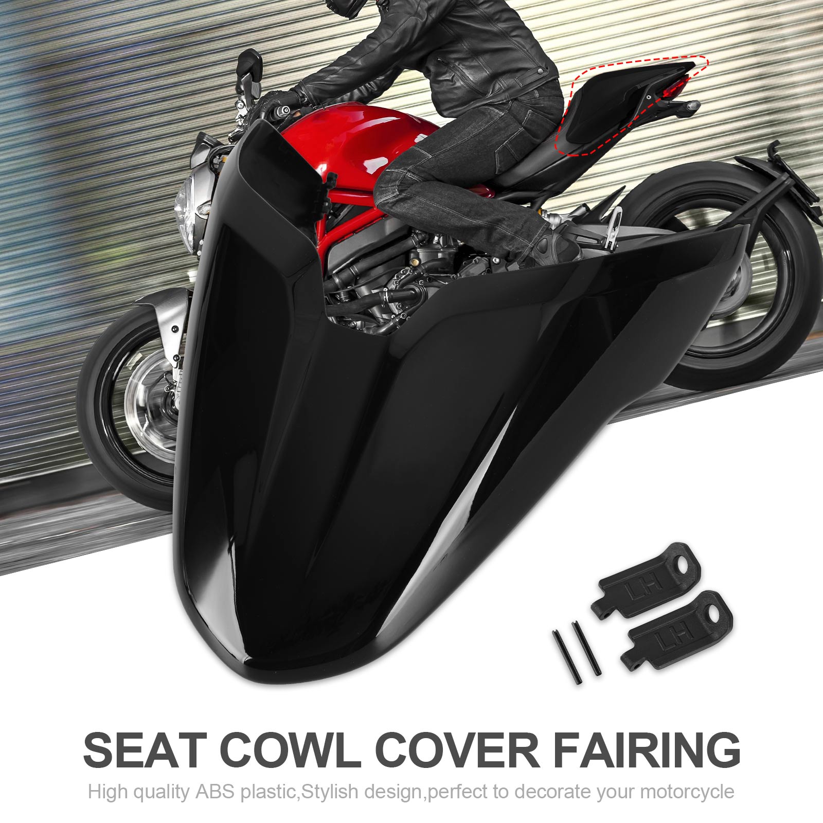 Rear Passenger/Pillion Seat Cover Fairing For Ducati Monster 797 821 1200 Generic