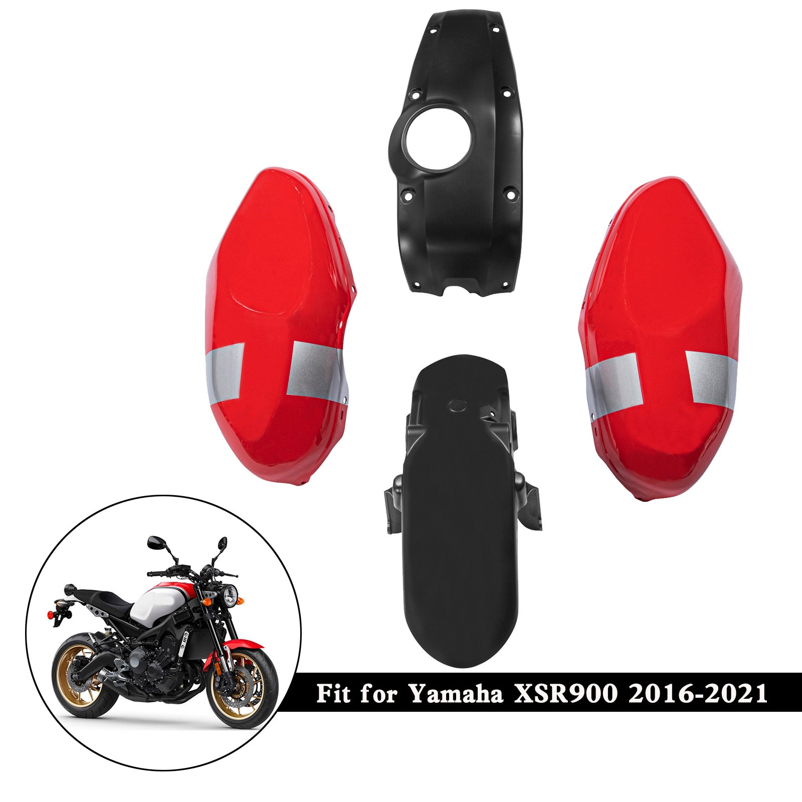 Kit de carénage de carrosserie en plastique ABS d'injection Yamaha XSR900 2016-2021 001#