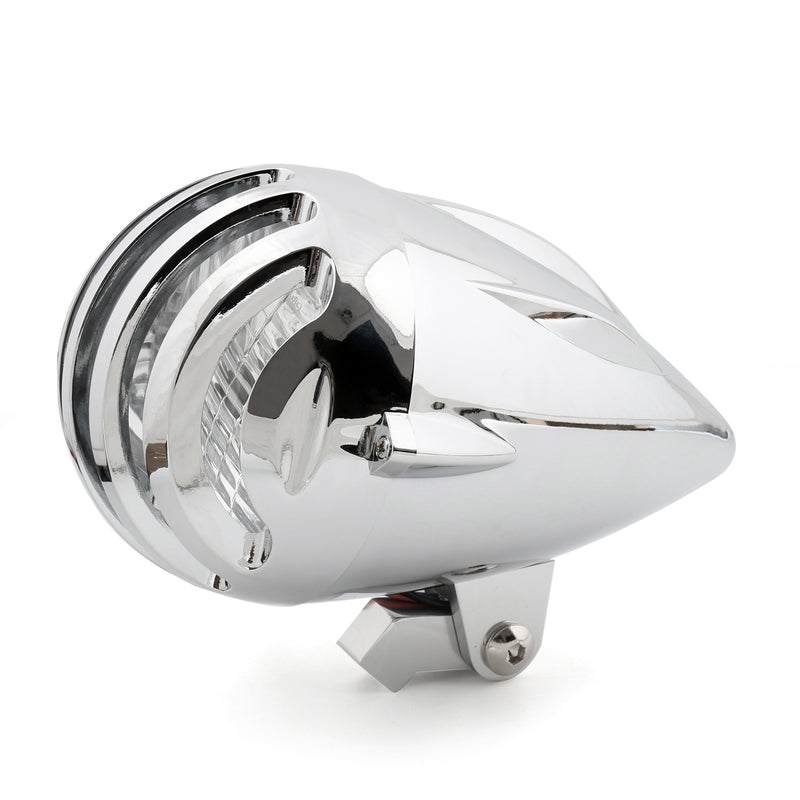 5 1/2" Motorcycle Chrome Bullet Headlight Lamp For Cafe Racer Bobber Chopper Custom  Generic