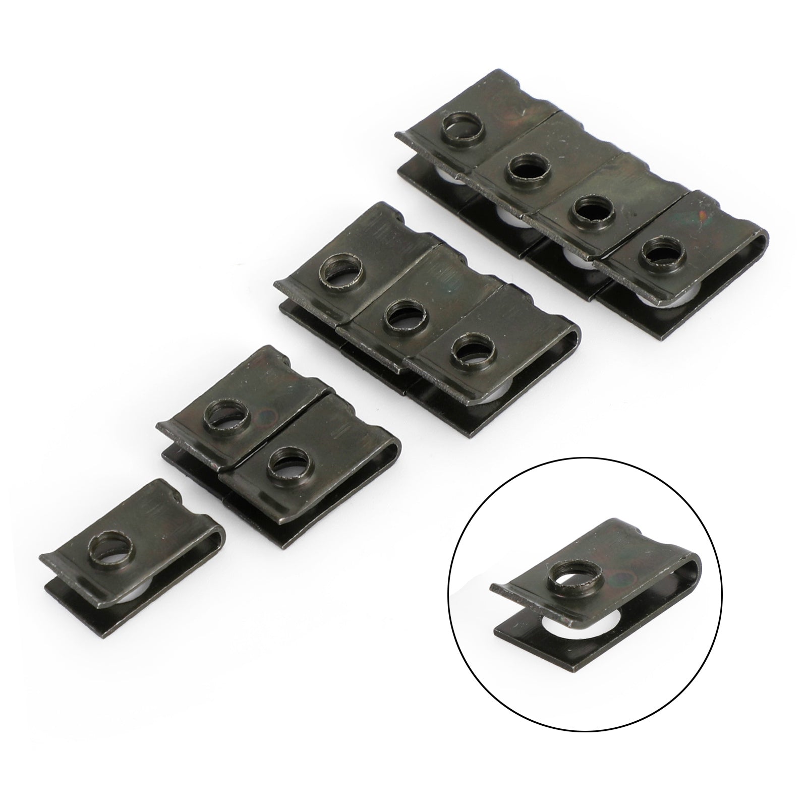 10/20/50 PIÈCES Petit M5 5mm Moto Carénage Ressort Clips Vitesse Spire Écrous Clip U Écrou Générique