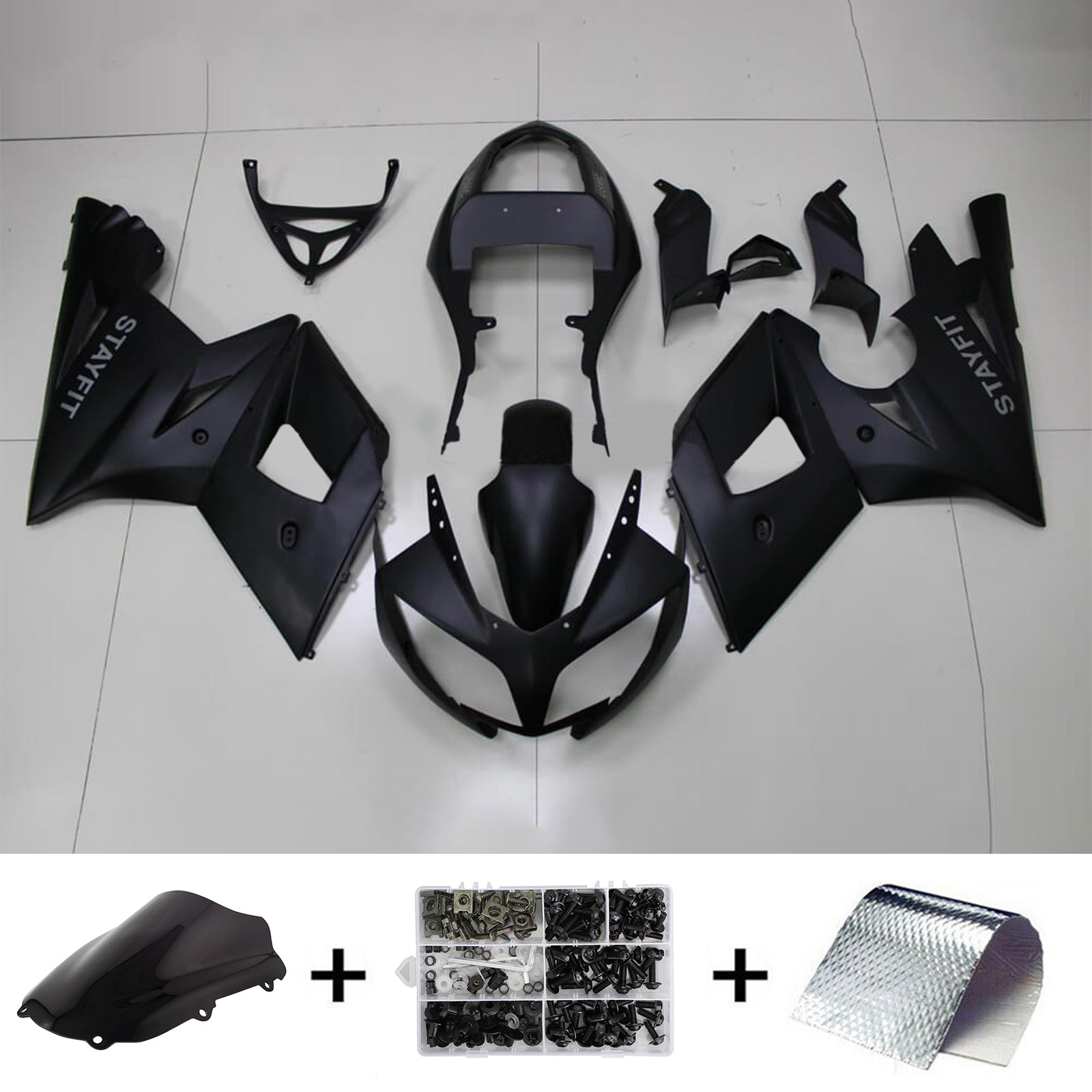 2002-2005 Triumph Daytona 600 Amotopart Injection Fairing Kit Karosseri Plast ABS #103