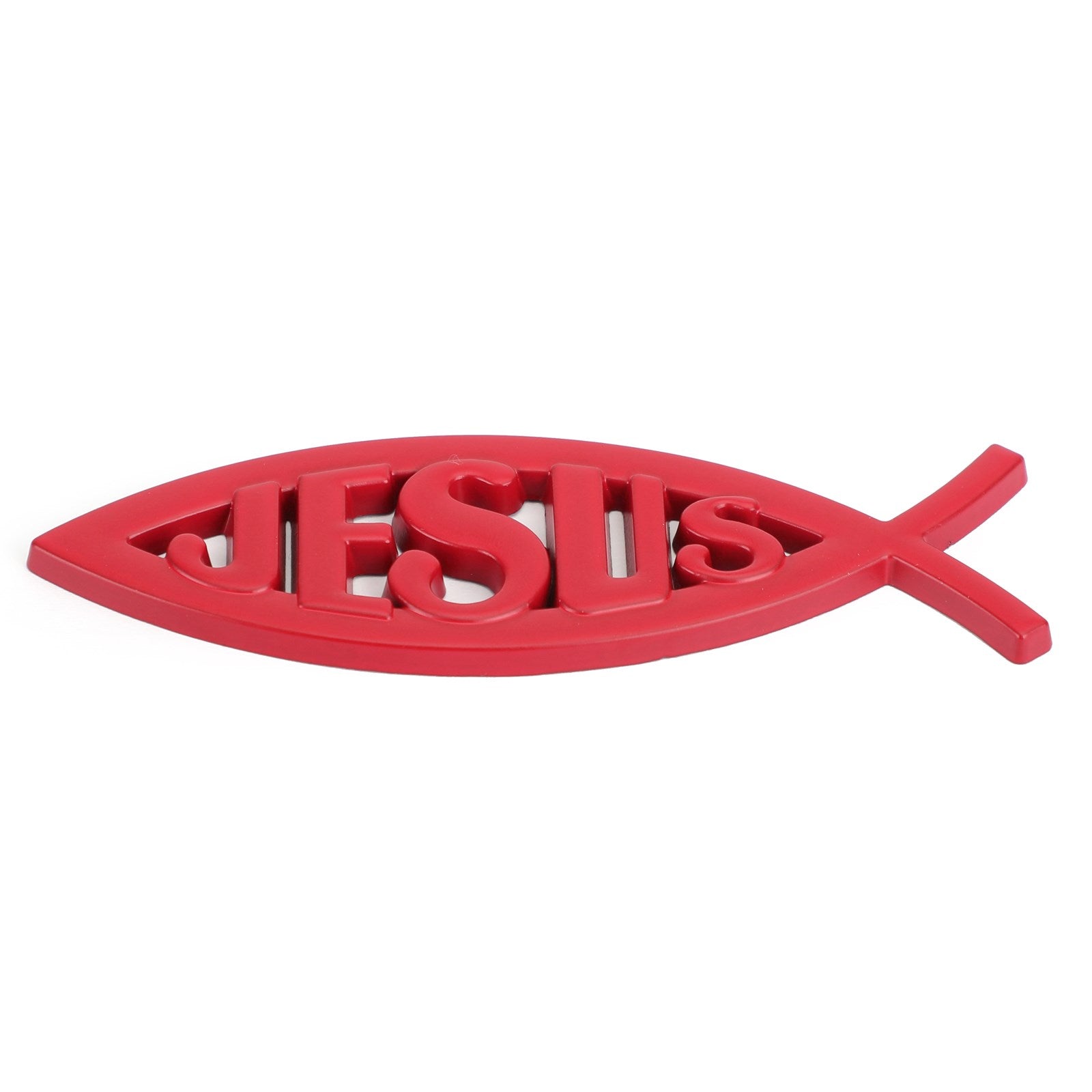 3D Car Decal Emblem Sticker Religious God For Jesus Christian Fish Symbol Silver Generic