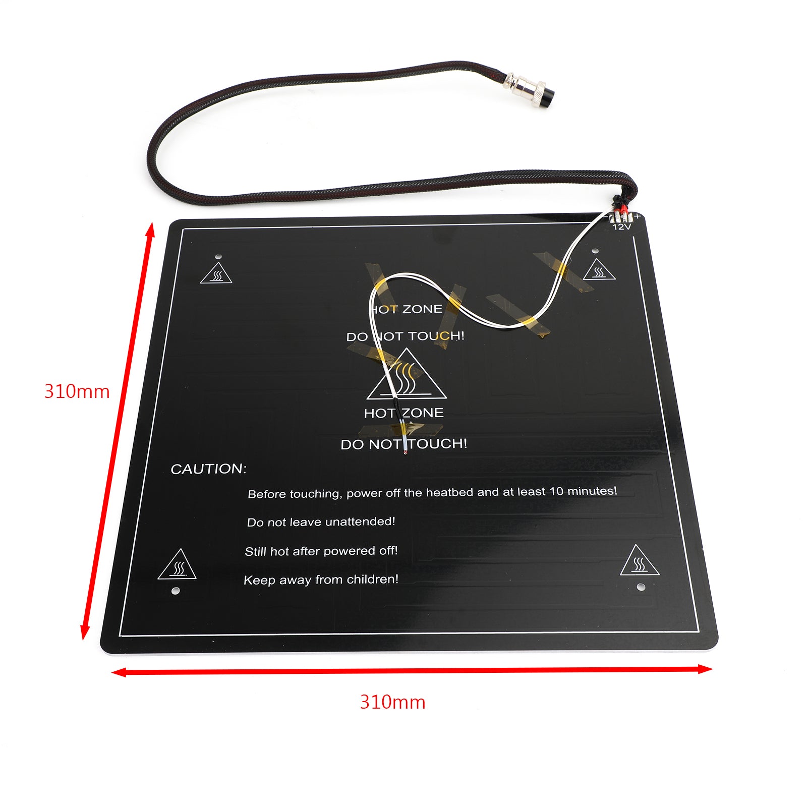 310*310*3mm Aluminum Heated Bed Hot Bed Platform for CR-10 10S 3D Printer &Cable