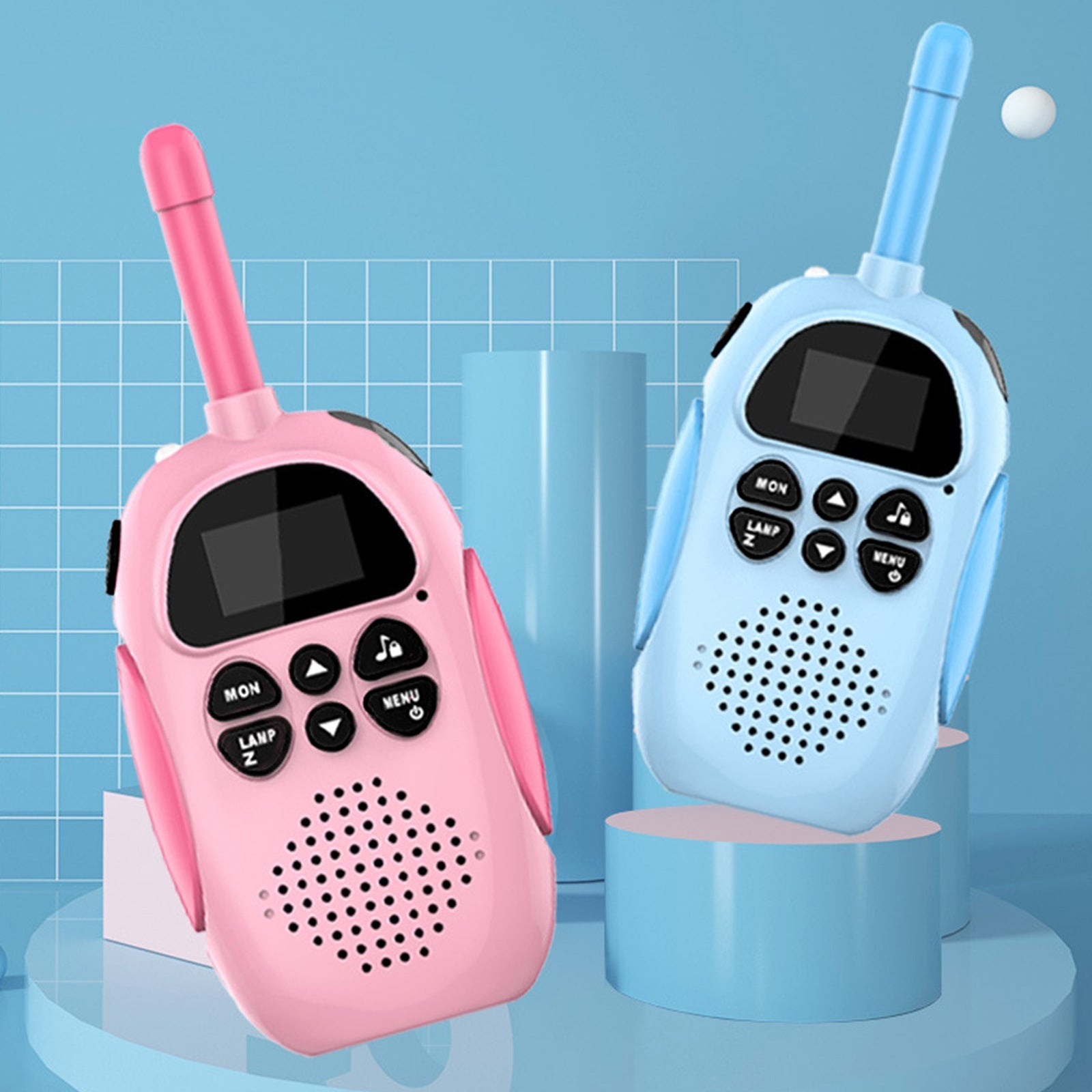 Paquet de 2 talkies-walkies pour enfants, Radio bidirectionnelle à 22 canaux, portée de 3 KM, portable, Original