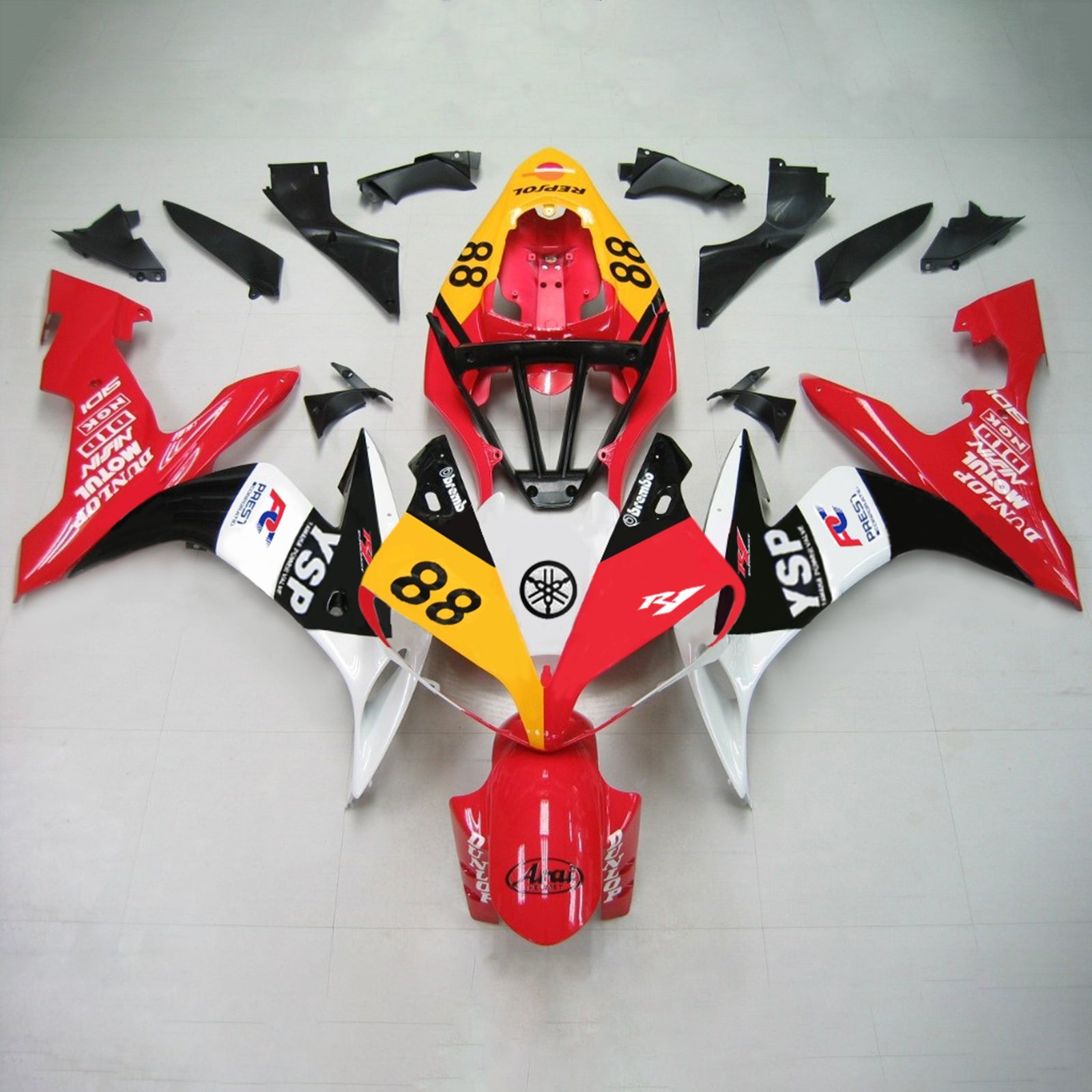 2004-2006 Yamaha YZF 1000 R1 Injection Fairing Kit Bodywork Plastic ABS #138