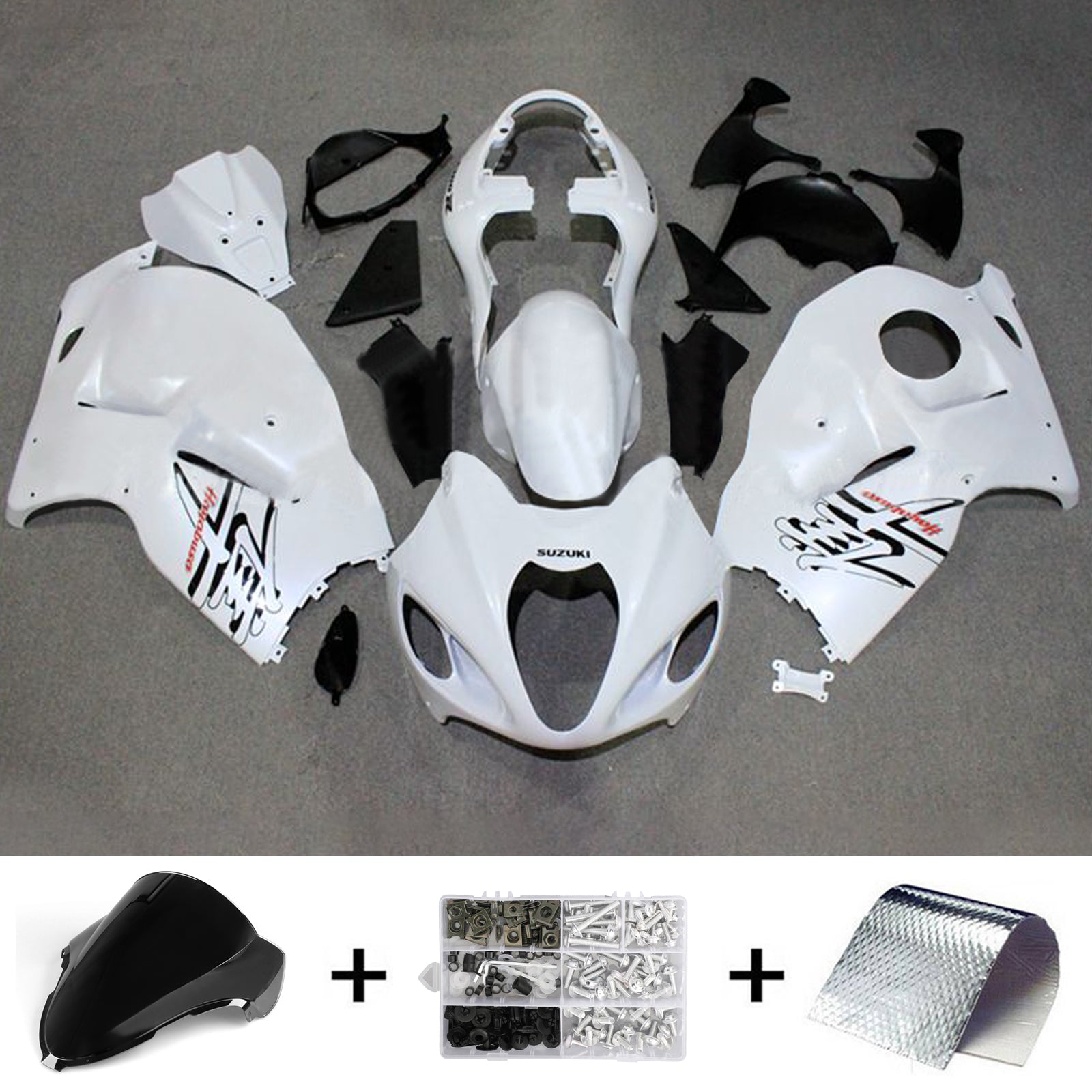 1999-2007 Suzuki Hayabusa GSX1300R Kit de carénage d'injection carrosserie plastique ABS # 136