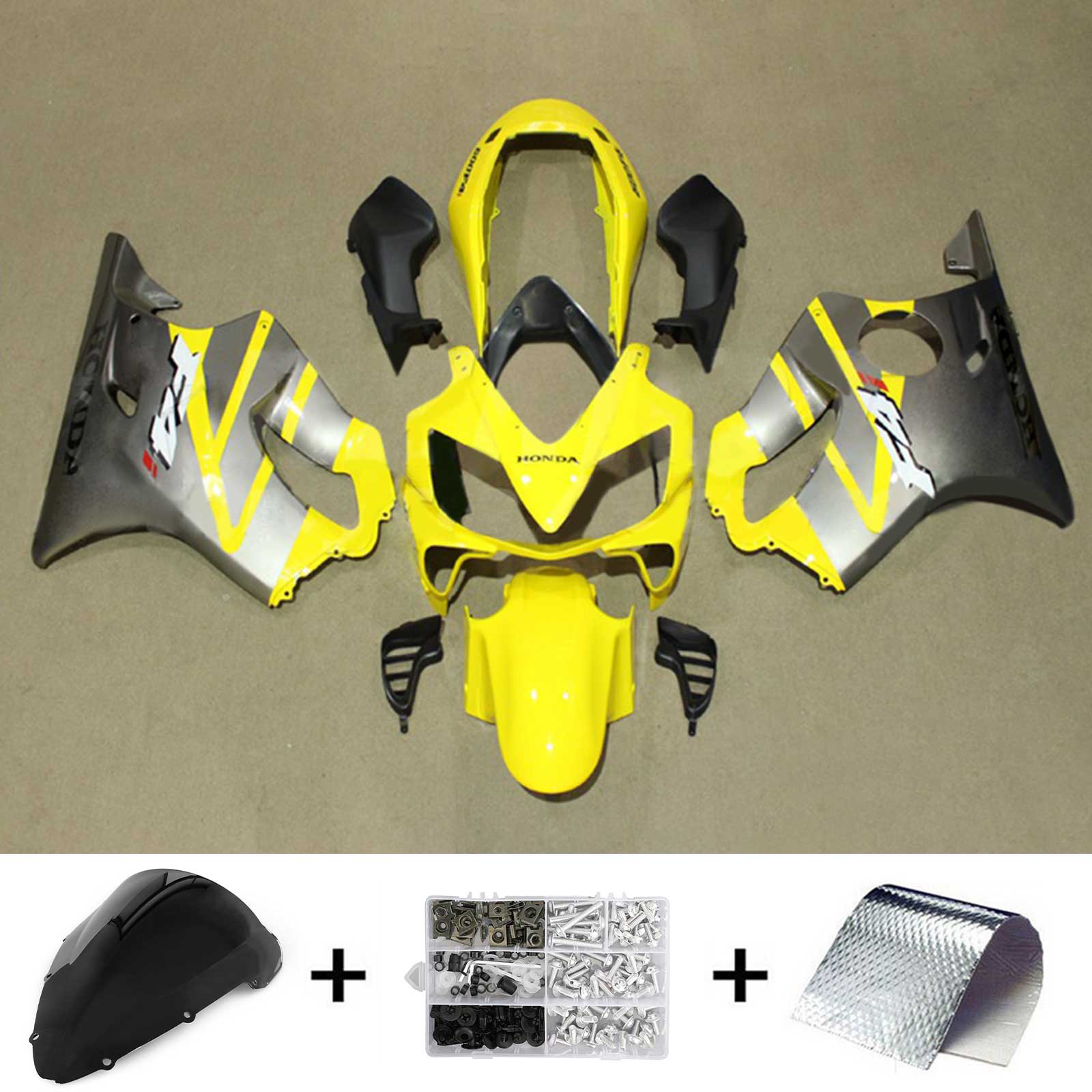 2004-2007 Honda CBR600 F4i Injectiekuipset Carrosserie Kunststof ABS #135