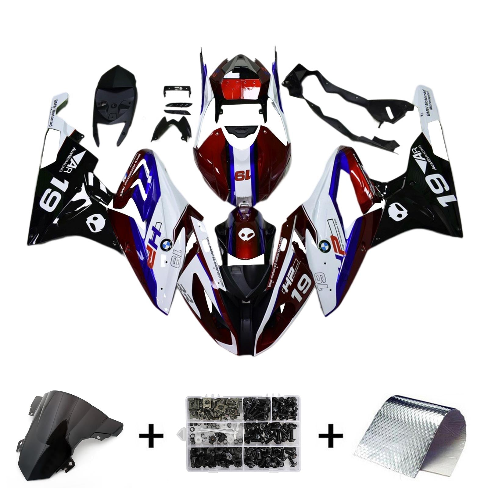 2017-2018 BMW S1000RR Kit Carénage Carrosserie Plastique ABS