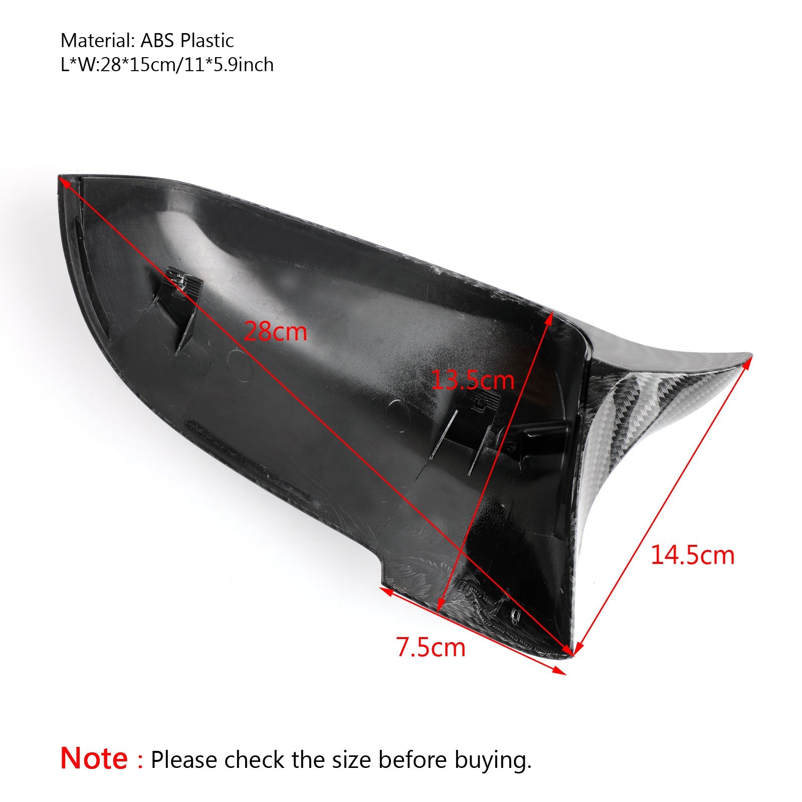 Paar Carbon Fiber Side Achteruitkijkspiegel Cover Caps Voor BMW F10 F18 2014-2016 Generiek