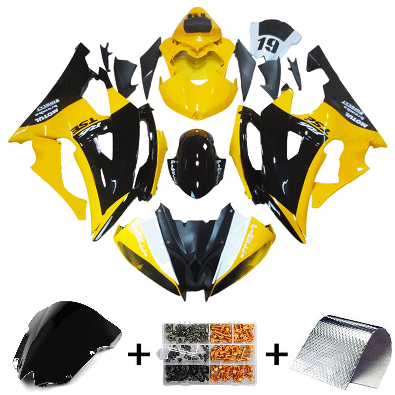 2008-2016 Yamaha YZF 600 R6 Kit de carenado Carrocería Plástico ABS