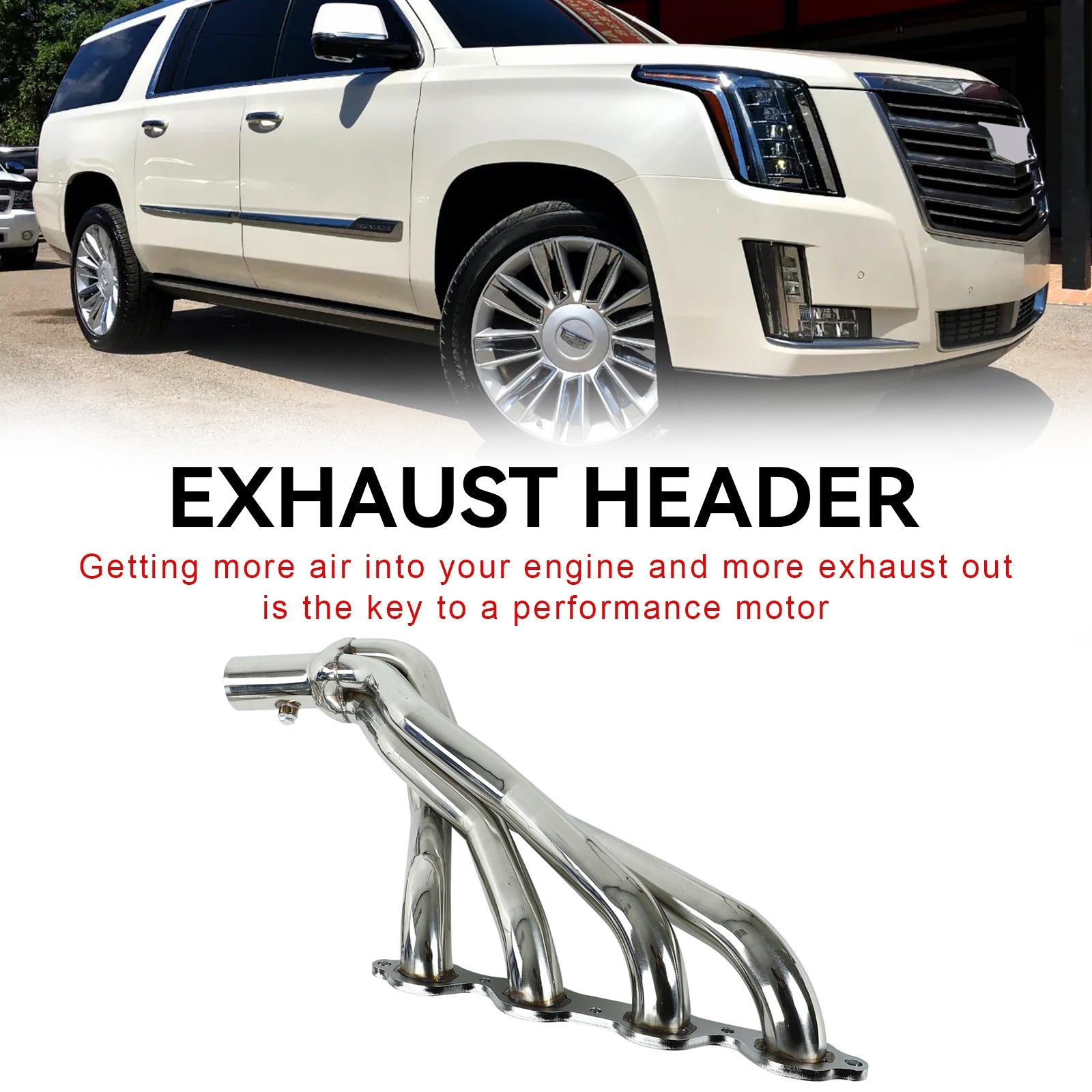 2015-2017 Cadillac Escalade Chevrolet Tahoe GMC Yukon 2WD/4WD rustfritt eksoshode