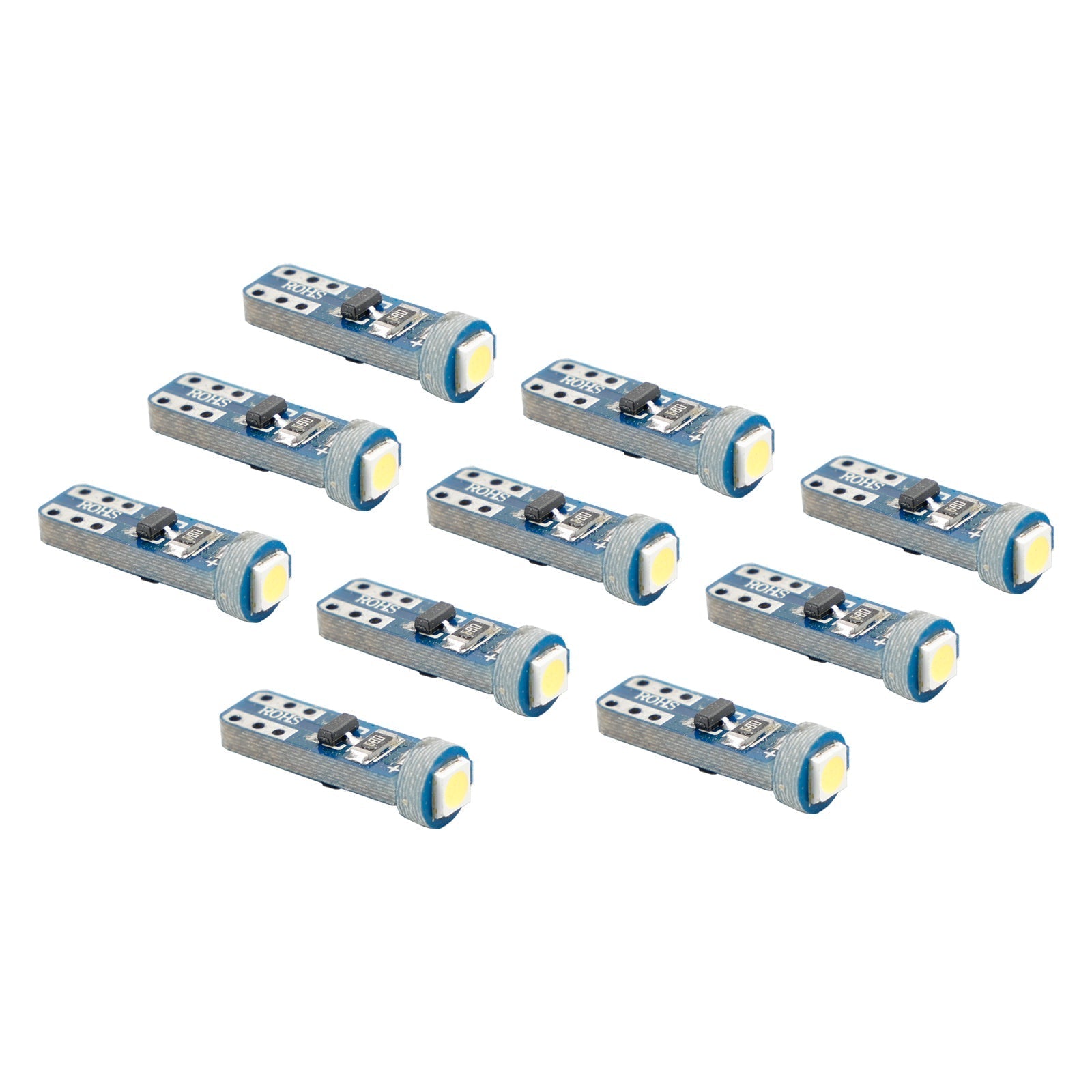 10X Voor HELLA LED Retrofit 2721W Wedge T5 12V 1WW2 X4.6D 6000K