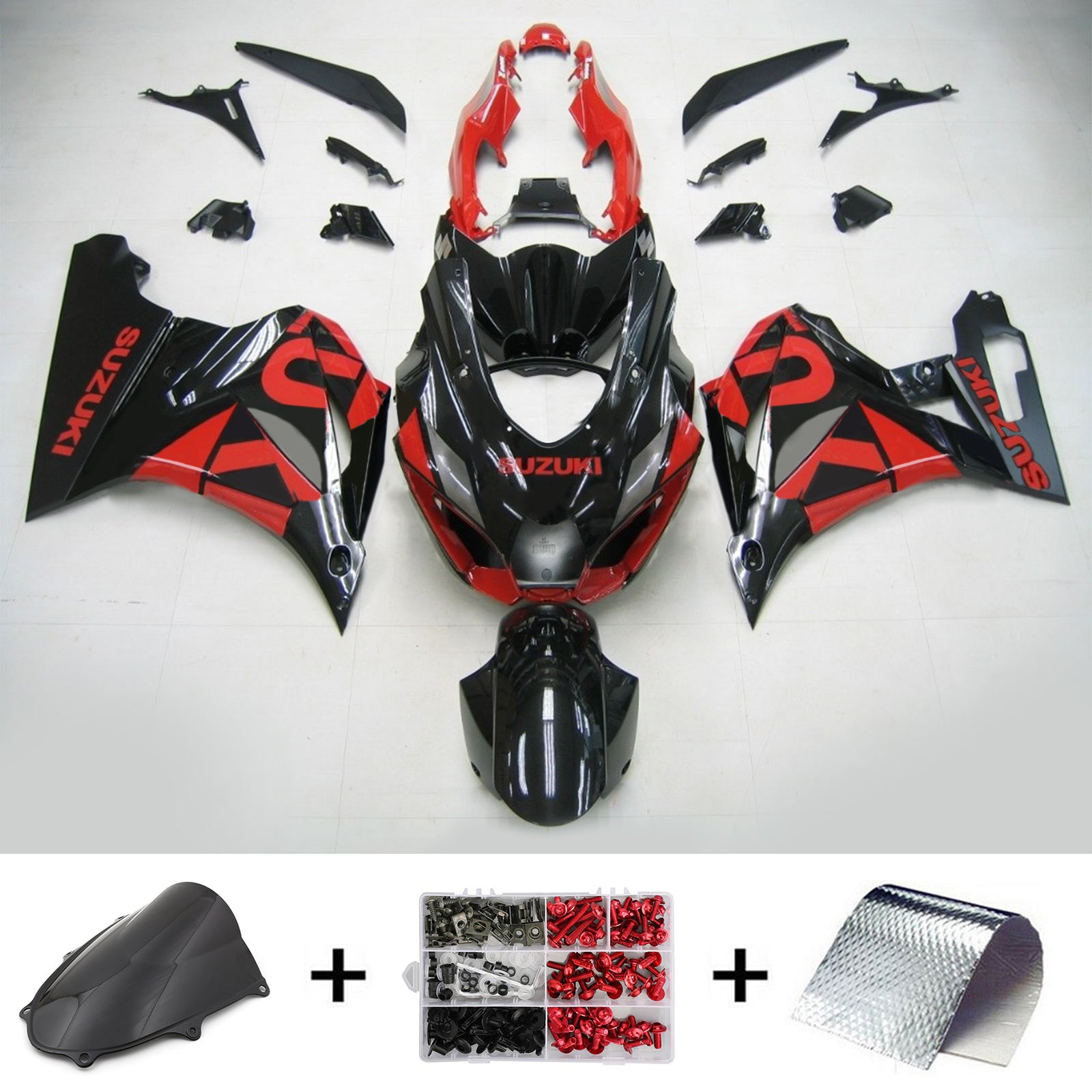 2017-2024 Suzuki GSXR1000 K17 Kit de carénage d'injection carrosserie plastique ABS #101