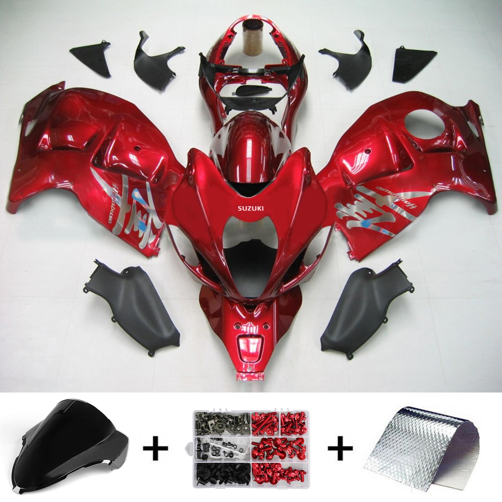 1999-2007 Suzuki Hayabusa GSX1300 Amotopart Kit de carénage d'injection carrosserie plastique ABS #113