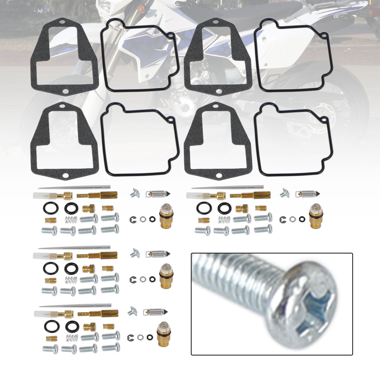 Suzuki DRZ250 DR-Z250 2001-2007 4X Carburetor Rebuild Repair Kit