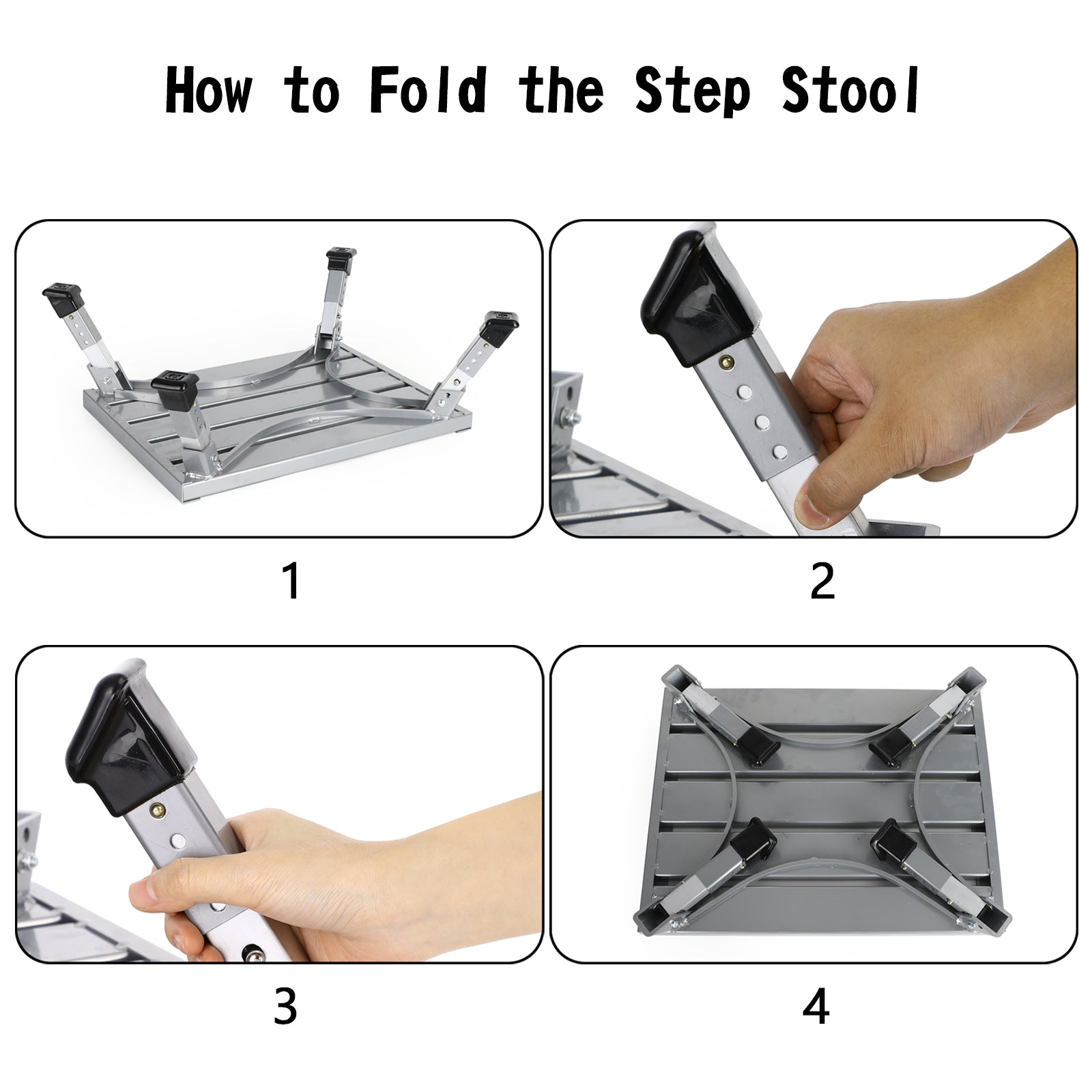 Plate-forme pliante en aluminium, tabouret de camping-car, remorque, échelle de travail Portable