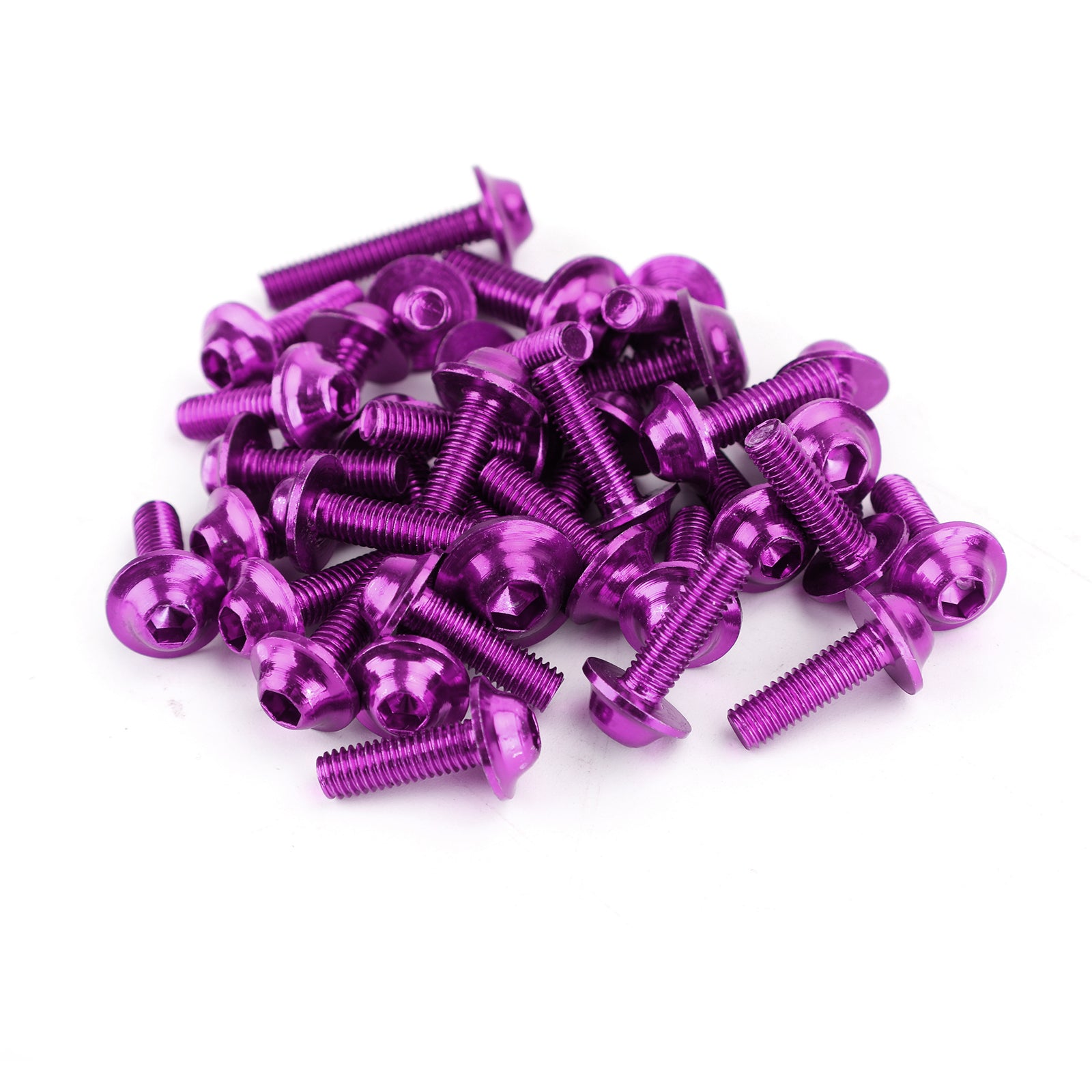 Kit de boulons de carénage pour pare-brise de moto, 158x, Clip de fixation, vis violet