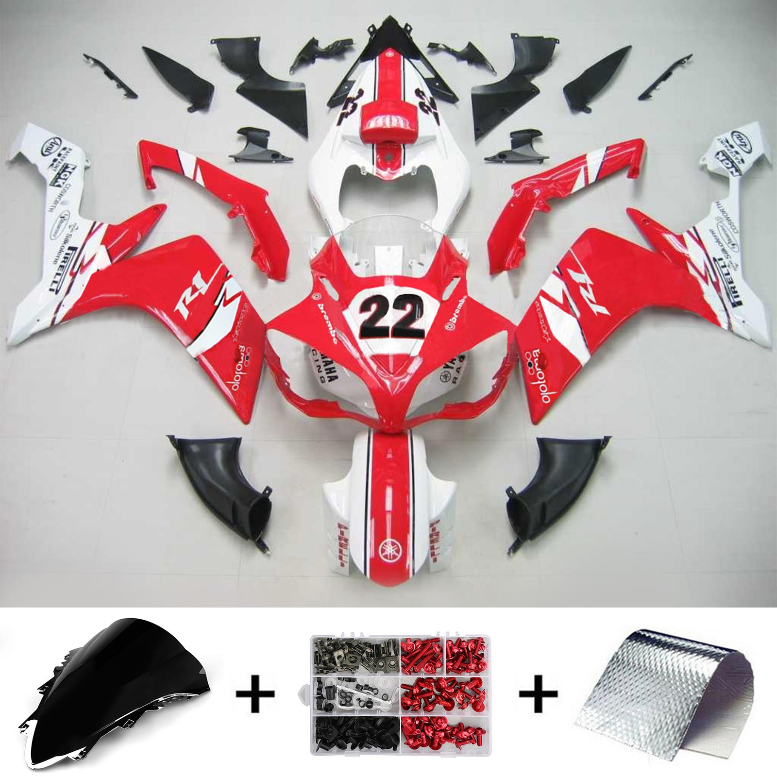 2007-2008 Yamaha yzf 1000 R1 Kit de carénage générique