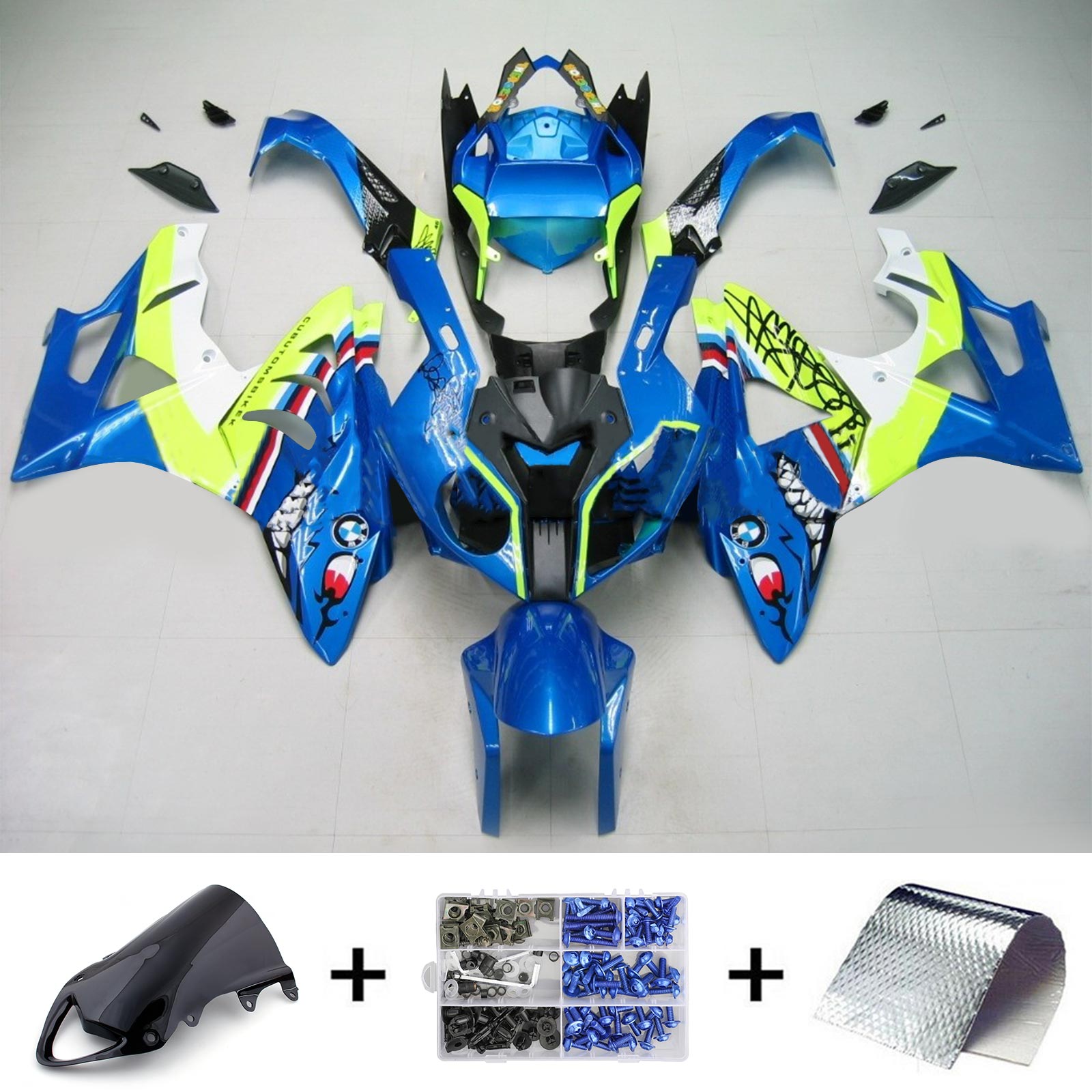 2009-2014 BMW S1000RR Fairing Kit Karosseri Plast ABS Generisk