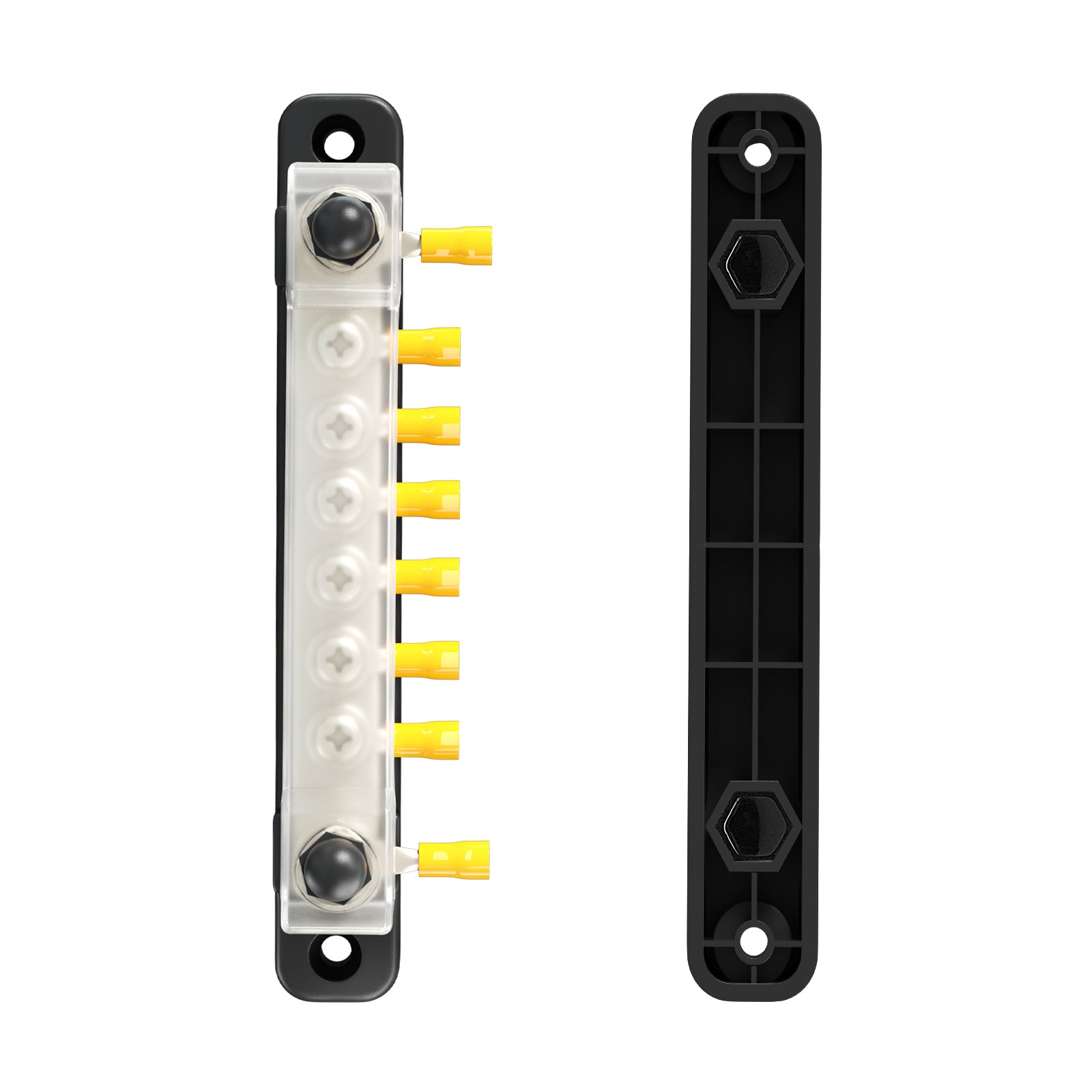 2/4/6/12 Way Dual-row Car Bus Bar Block with Dust Cover Distribution Terminal