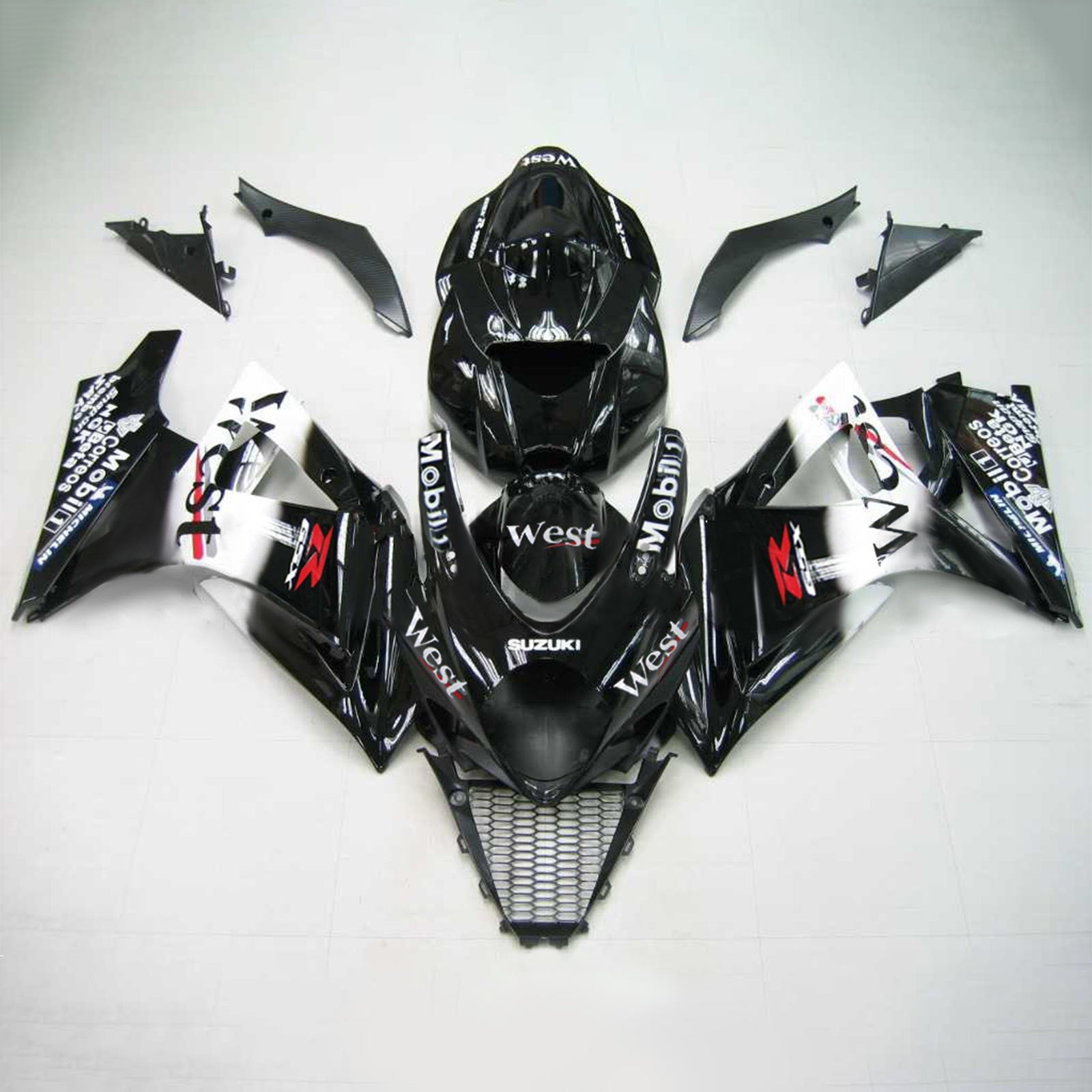 2007-2008 Suzuki GSXR1000 K7 Amotopart Injection Fairing Kit Bodywork Plastic ABS #122