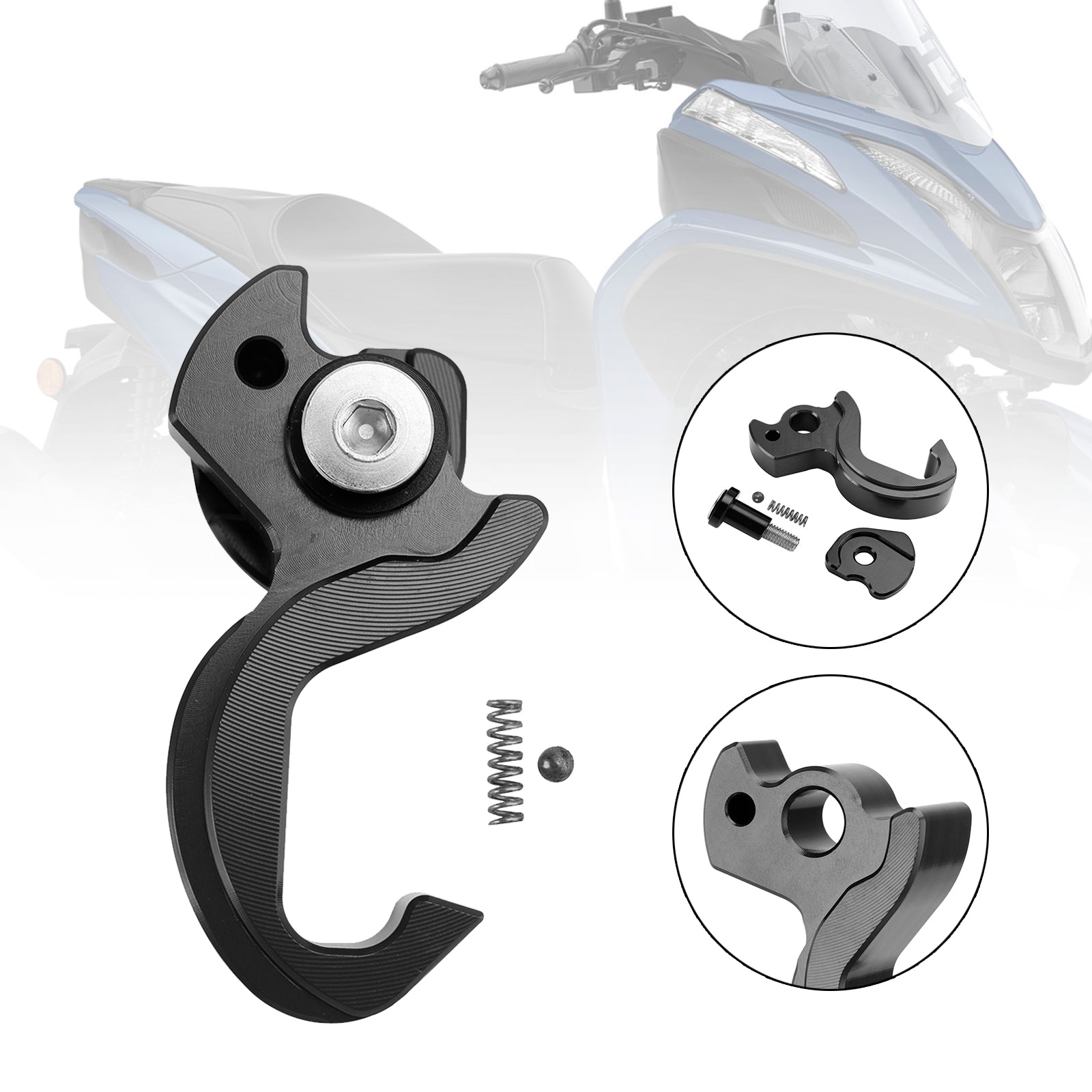 Support de crochets de casque noir, pour Yamaha Tricity 125 2014-2021 155 2016-2023