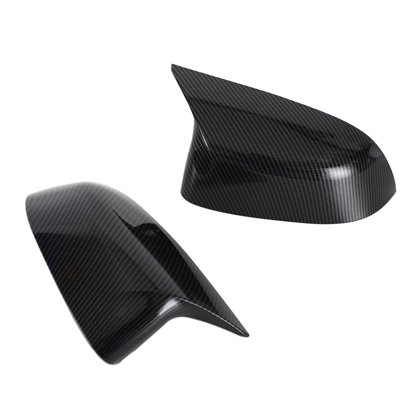 2x Black Rear View Side Mirror Cover Caps For BMW X3 X4 X5 X6 G01 G02 G05 G06