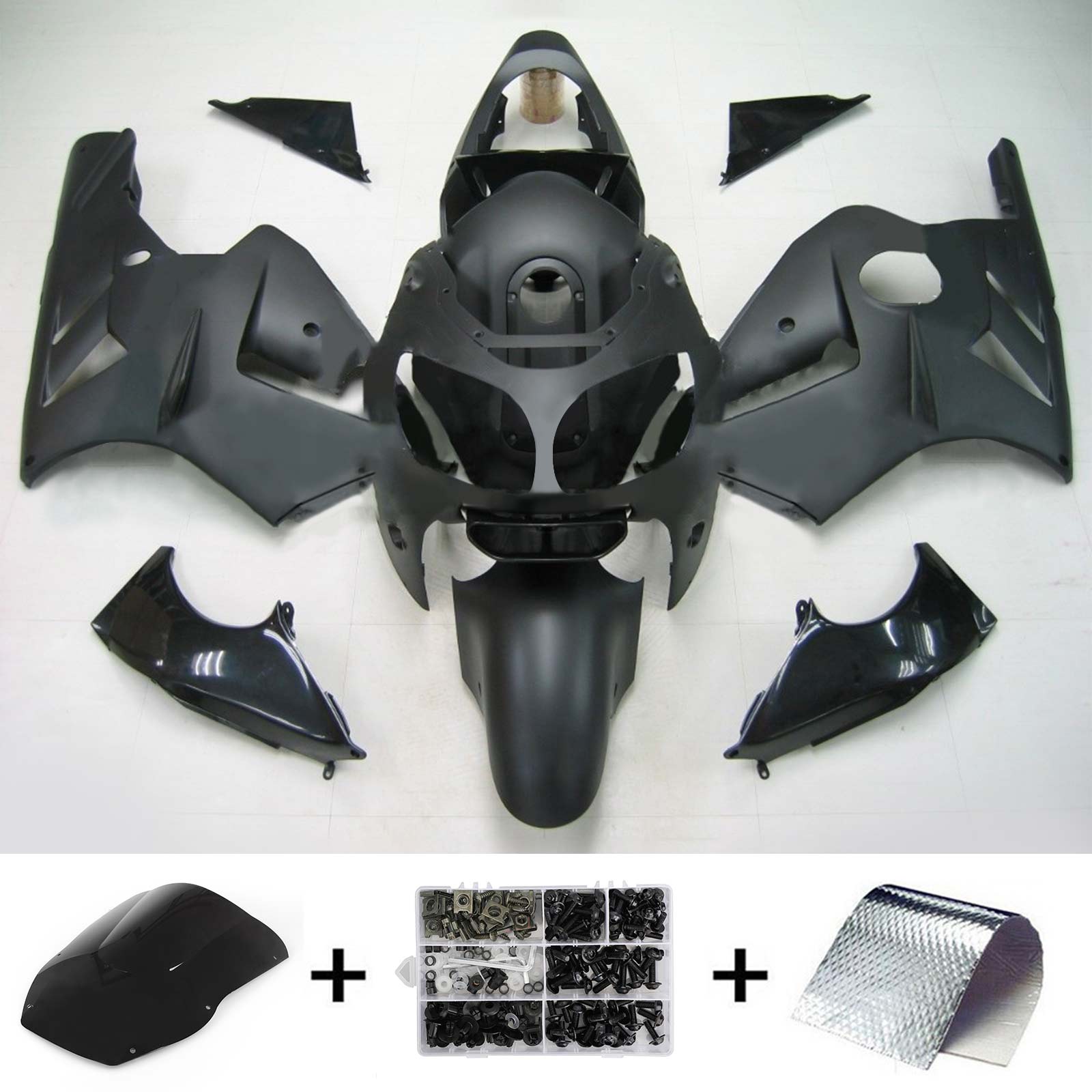 2000-2001 Kawasaki ZX12R Amotopart Injection Fairing Kit Bodywork Plastic ABS #101